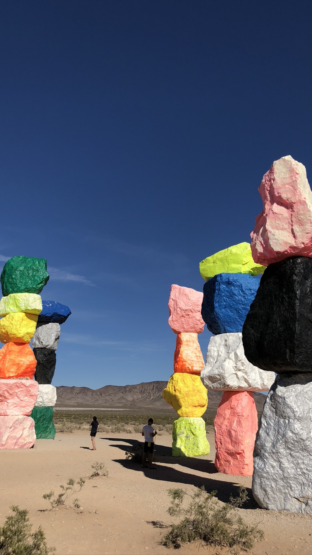 Las Vegas, Usa, Seven Magic Mountains, Rock, Sand. Wallpaper in 1080x1920 Resolution