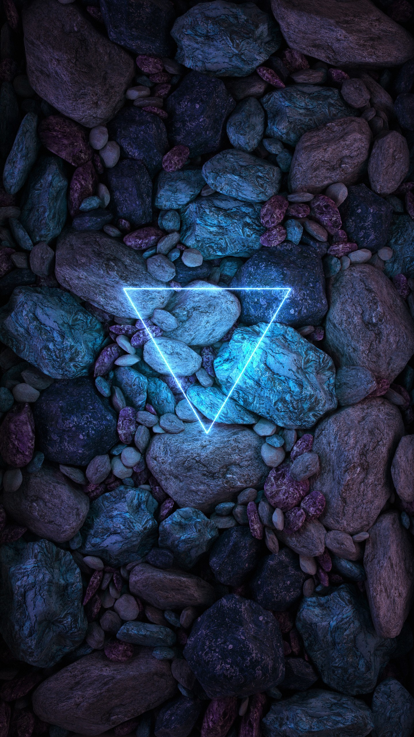 Neon Lighting, Road Surface, Brick, Electric Blue, Gas. Wallpaper in 1440x2560 Resolution