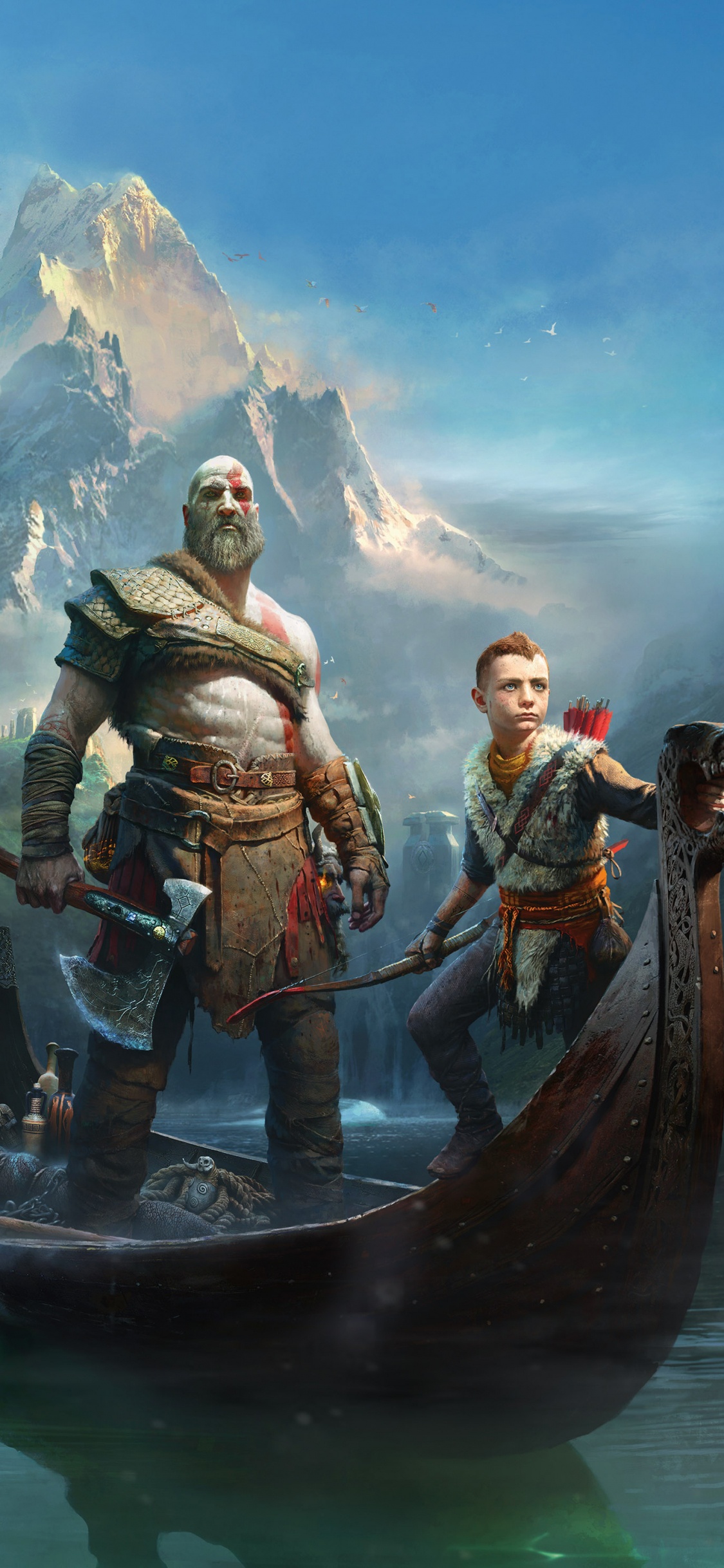 Dieu de la Guerre, Kratos, Playstation 4, Jeu D'aventure, Jeu Pc. Wallpaper in 1125x2436 Resolution