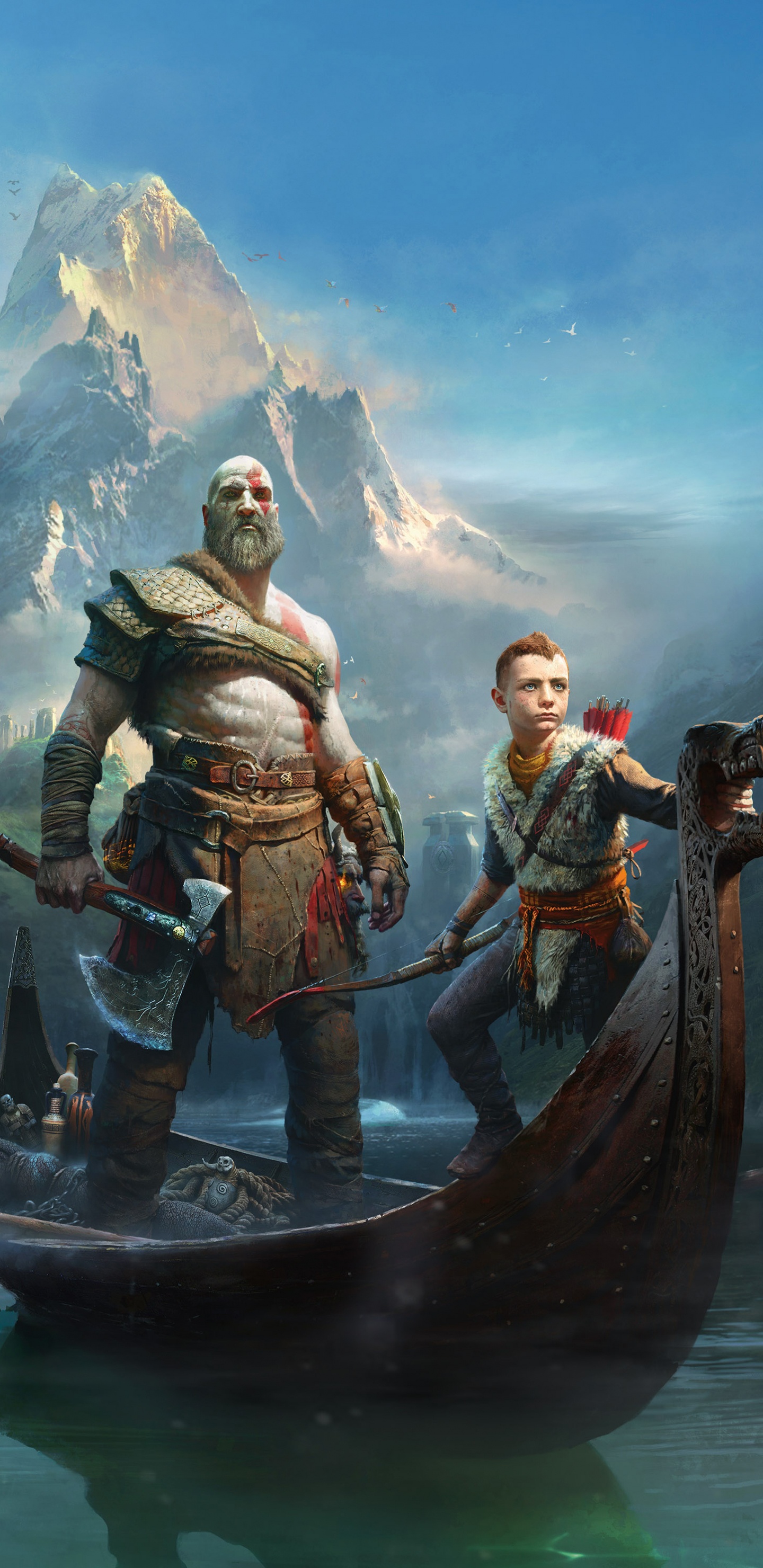 Gott Des Krieges, Kratos, Playstation 4, Adventure, Pc-Spiel. Wallpaper in 1440x2960 Resolution