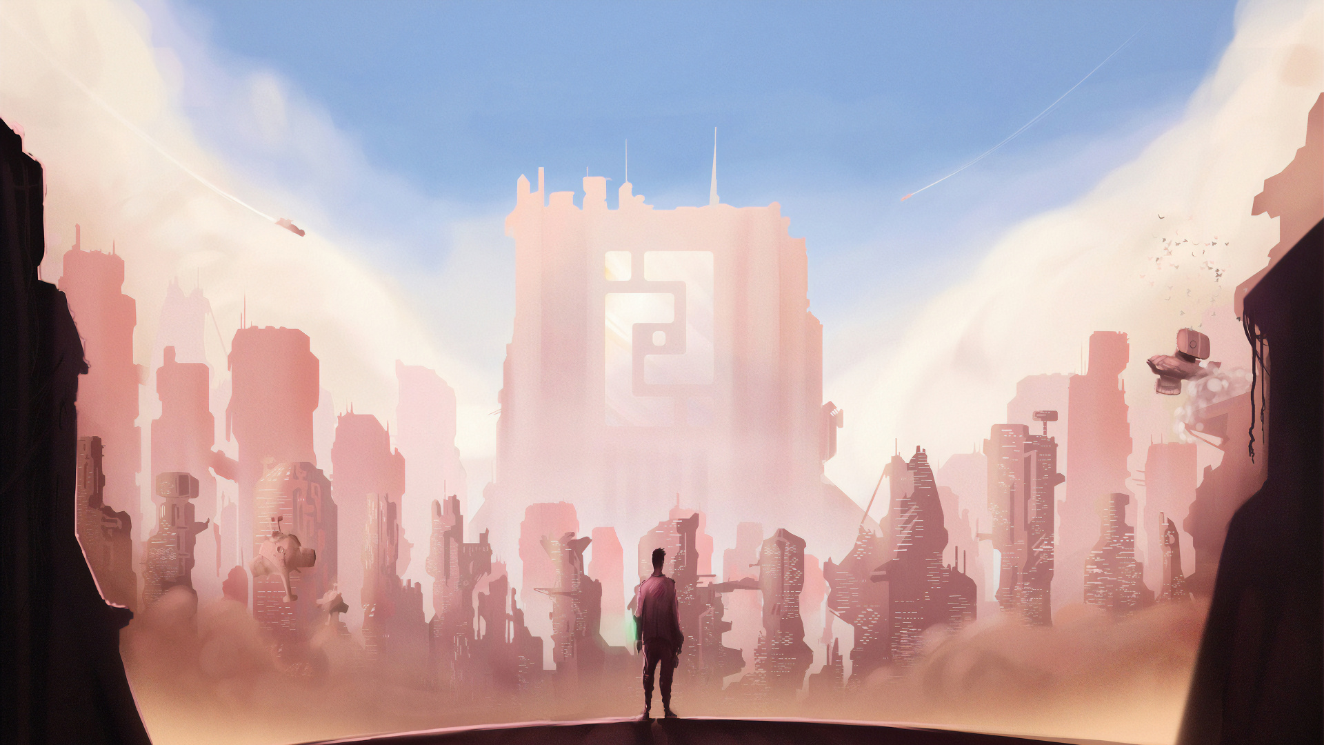 People Walking on Street Near Building During Night Time. Wallpaper in 1920x1080 Resolution