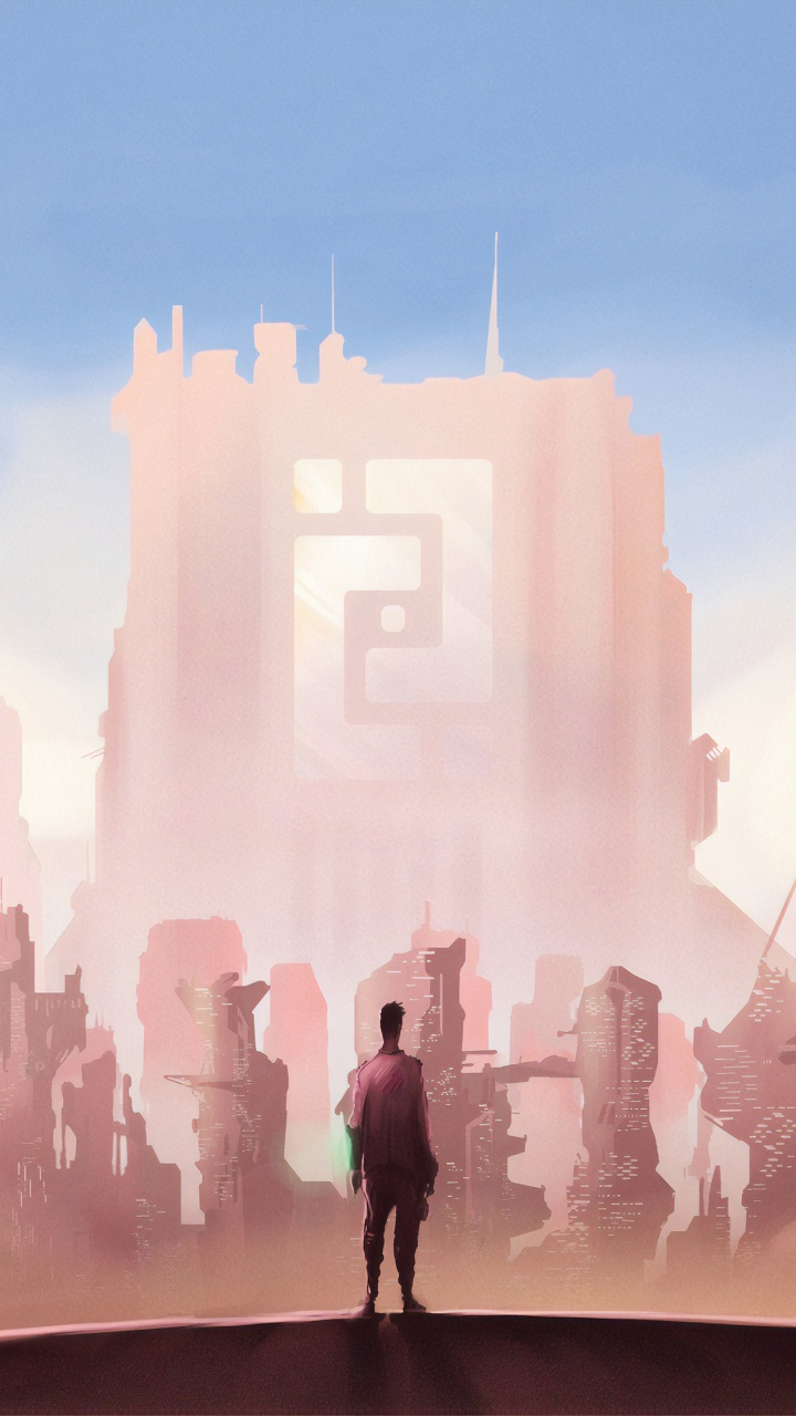 城市, 艺术, 动画, 阴凉处, 天空 壁纸 720x1280 允许