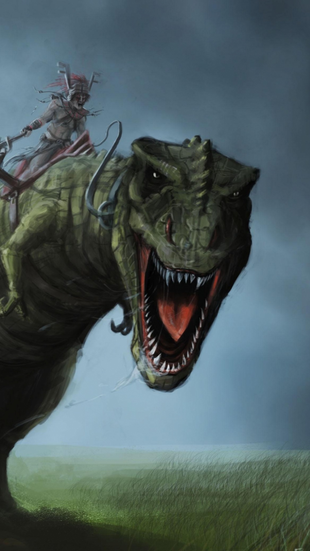 龙, 骑手, 现象, 天空 壁纸 1080x1920 允许