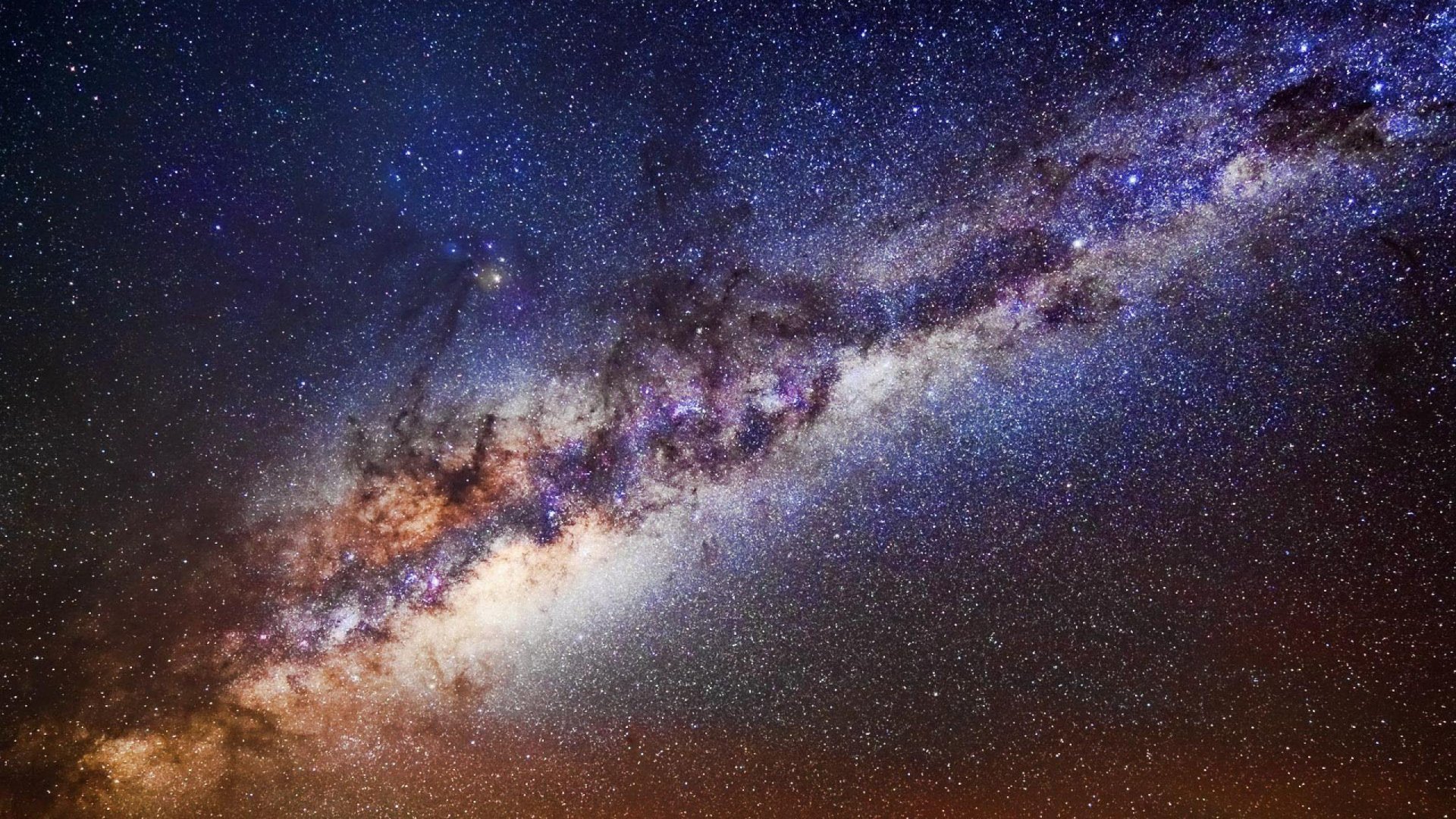 Blue and White Starry Night Sky. Wallpaper in 1920x1080 Resolution