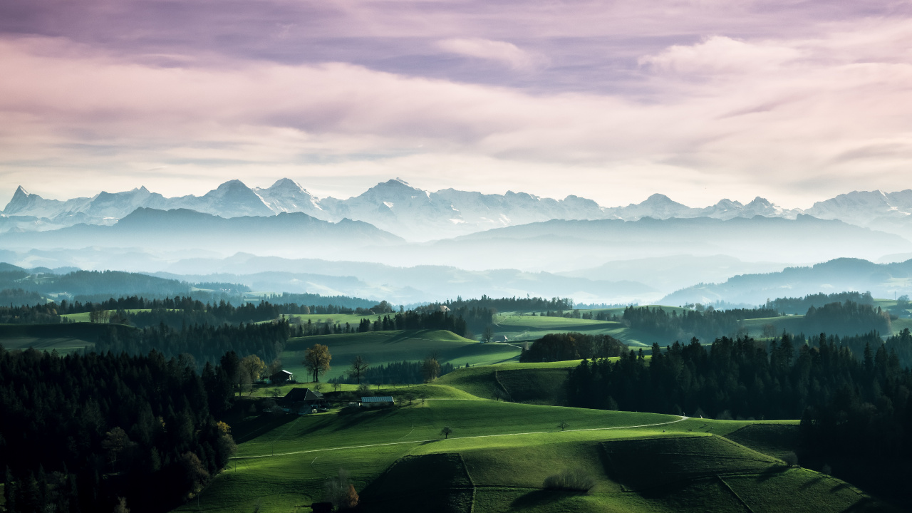 Affoltern im Emmental, Cloud, Mountain, Ecoregion, Natural Landscape. Wallpaper in 1280x720 Resolution