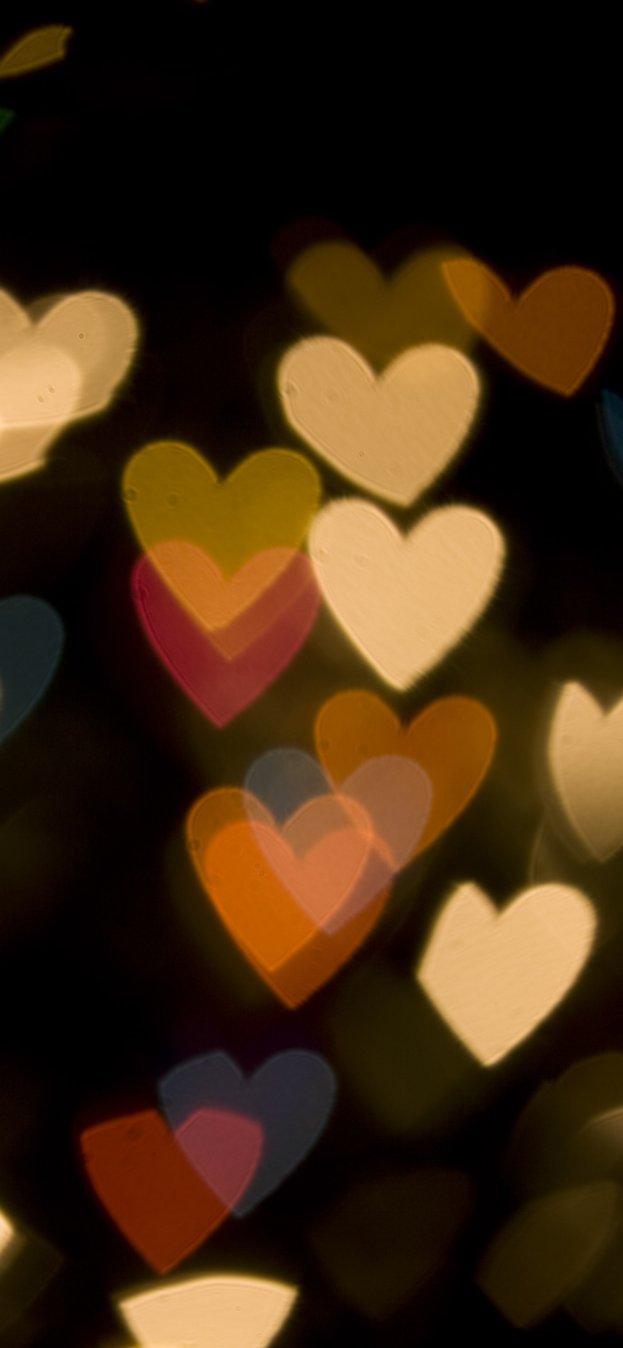 Ilustración de Corazón Amarillo y Rosa. Wallpaper in 1242x2688 Resolution