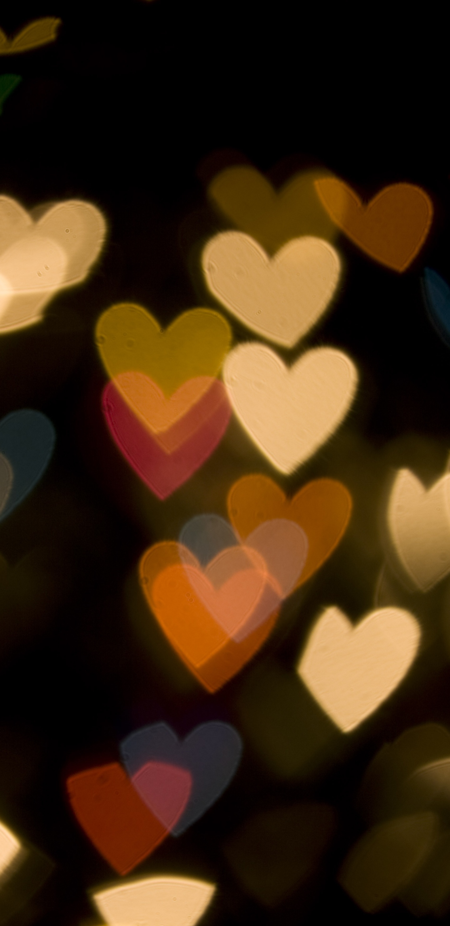 Illustration de Coeur Jaune et Rose. Wallpaper in 1440x2960 Resolution