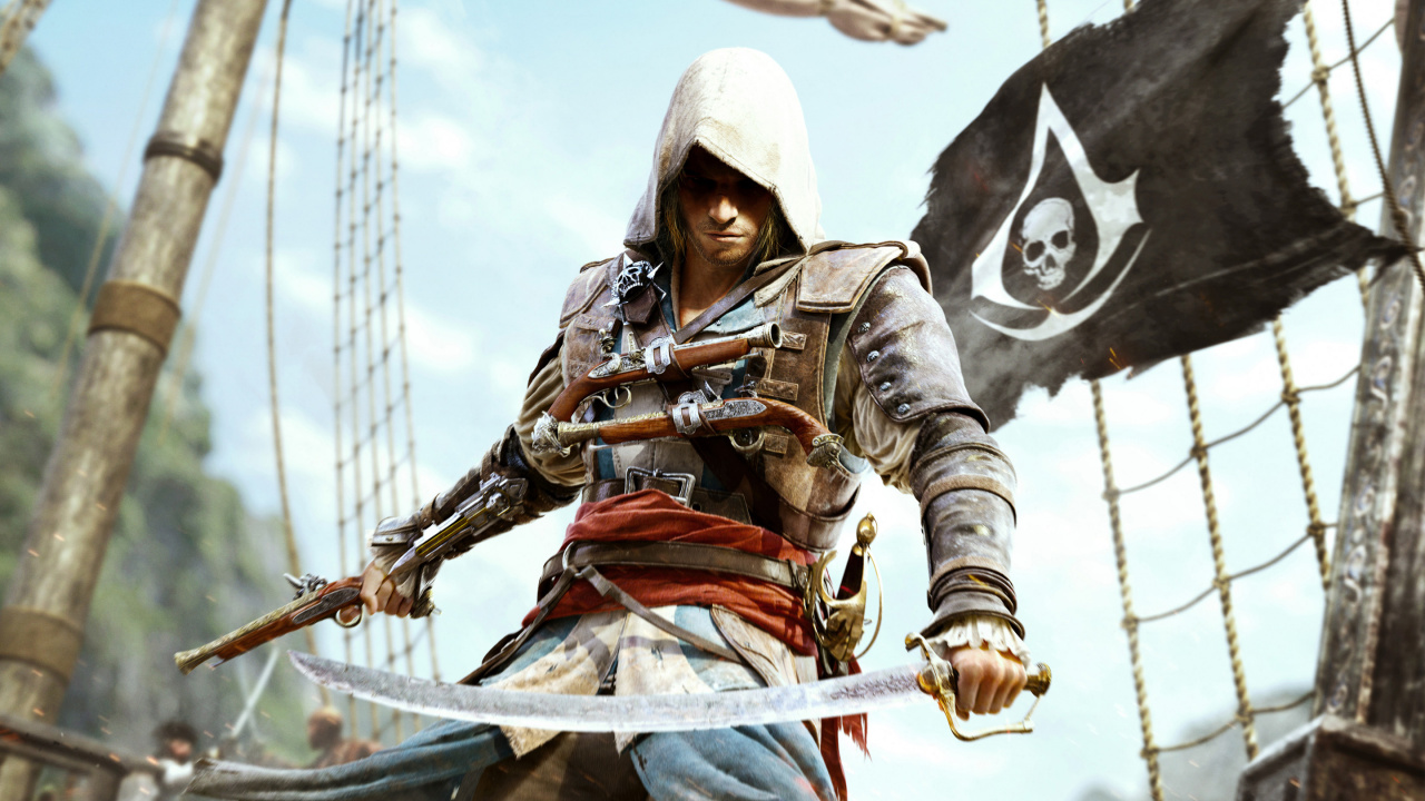 Ubisoft, Edward Kenway, Asesino, Assassins Creed Black Flag, Mundo Abierto. Wallpaper in 1280x720 Resolution