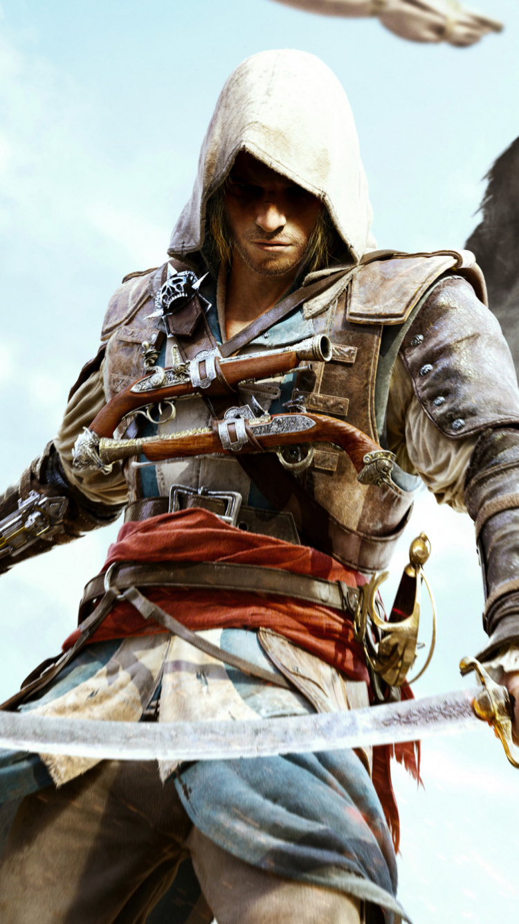 Ubisoft, Edward Kenway, Assassinen, Kostüm, Assassins Creed Black Flag. Wallpaper in 750x1334 Resolution