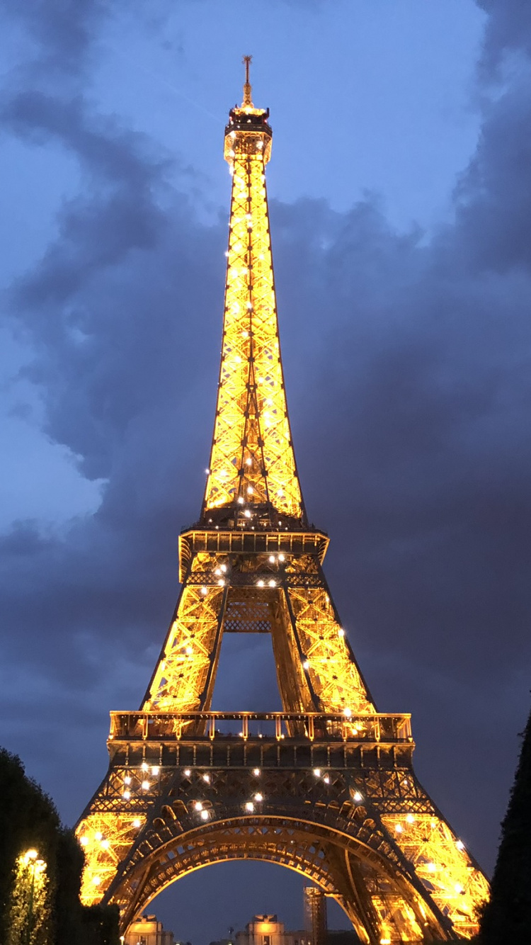Paris, Eiffel Tower, Tourist Attraction, National Historic Landmark, Monument. Wallpaper in 750x1334 Resolution