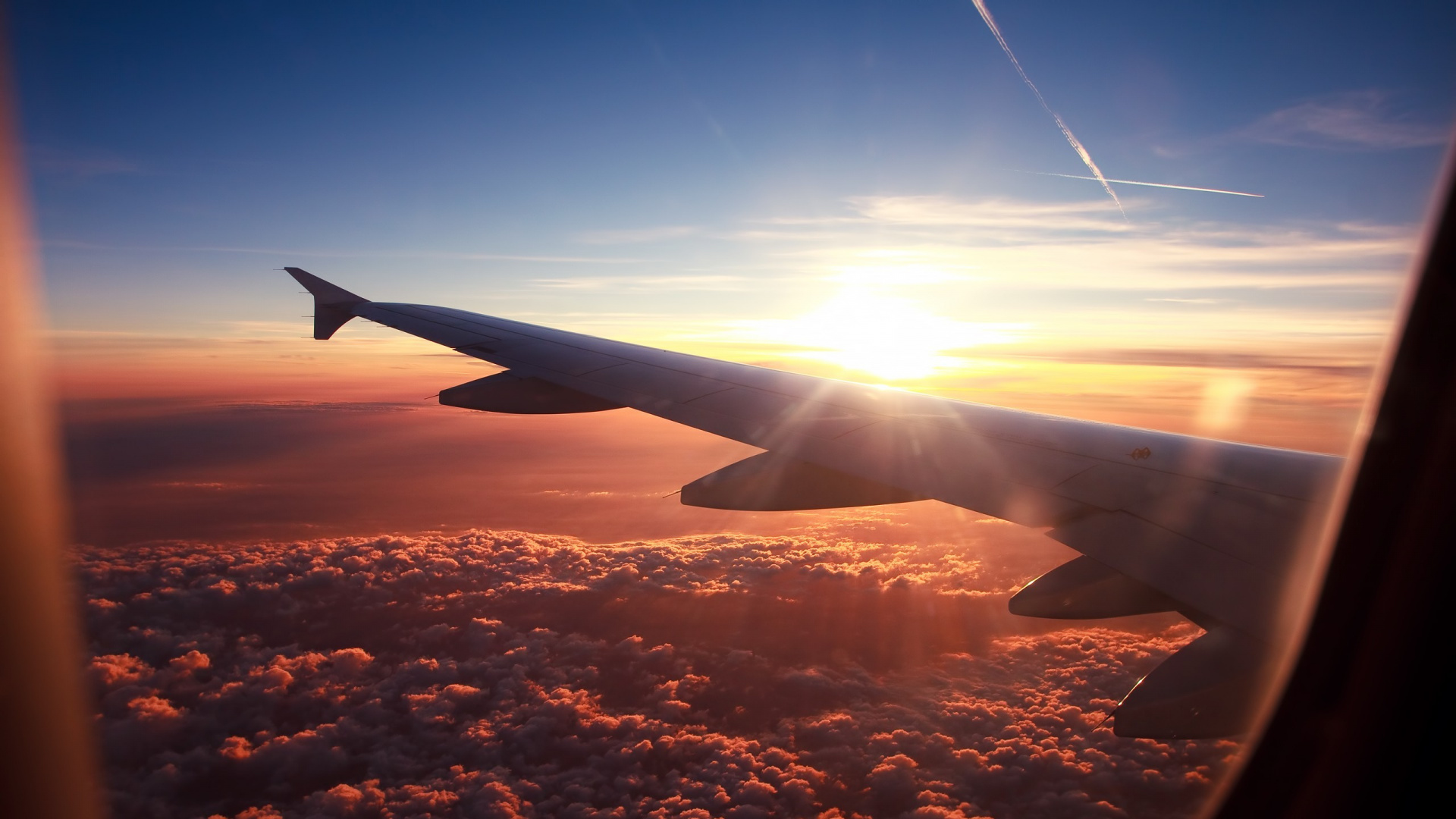 Airplane Wing Over Brown Clouds During Daytime. Wallpaper in 1920x1080 Resolution