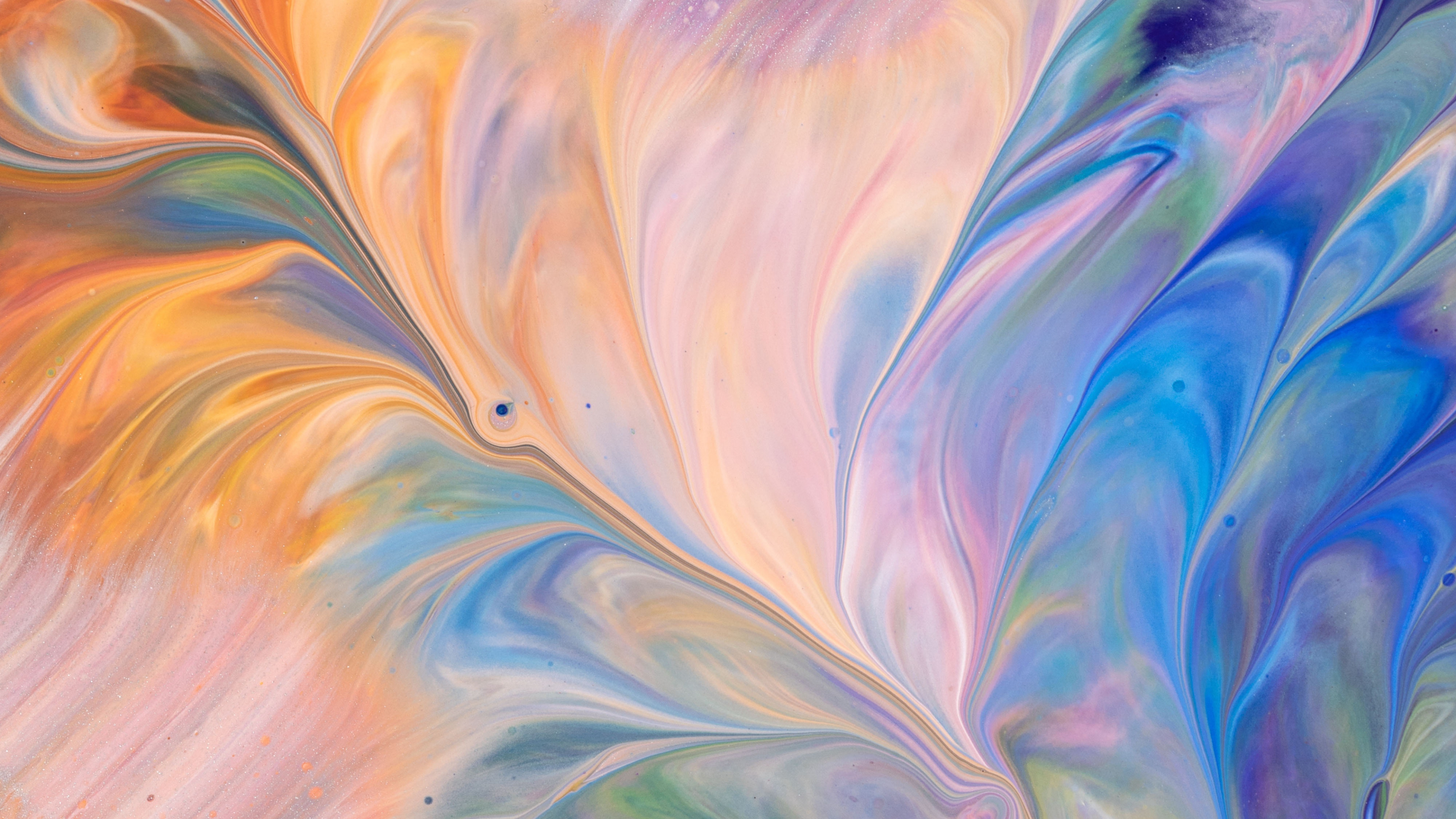 Blue and White Abstract Painting. Wallpaper in 3840x2160 Resolution