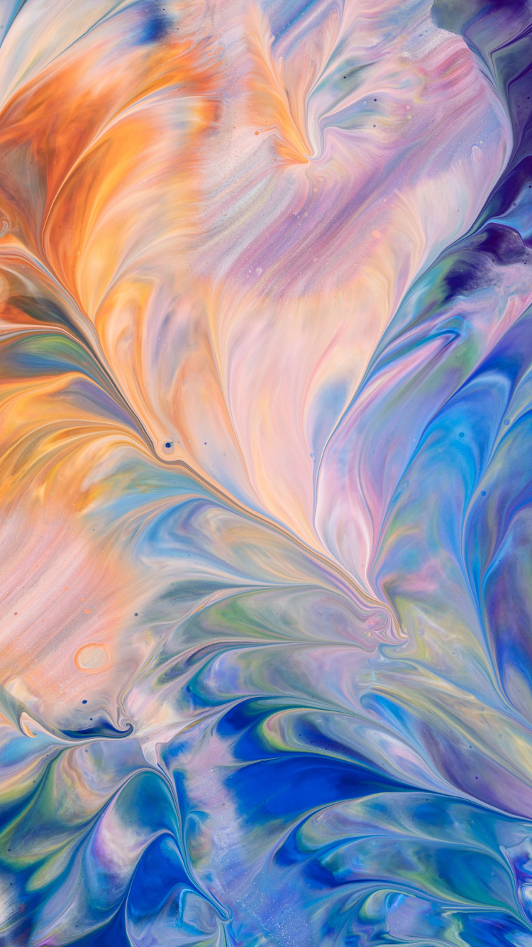 Blue and White Abstract Painting. Wallpaper in 750x1334 Resolution