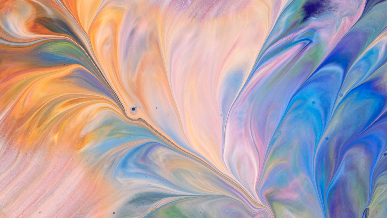 Peinture Abstraite Bleue et Blanche. Wallpaper in 1280x720 Resolution