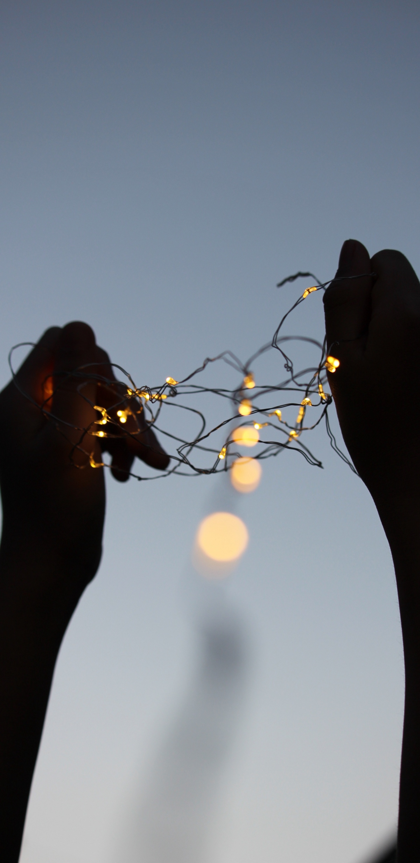 Guirnalda, Luces de Navidad, Luz, Amarillo, Navidad. Wallpaper in 1440x2960 Resolution