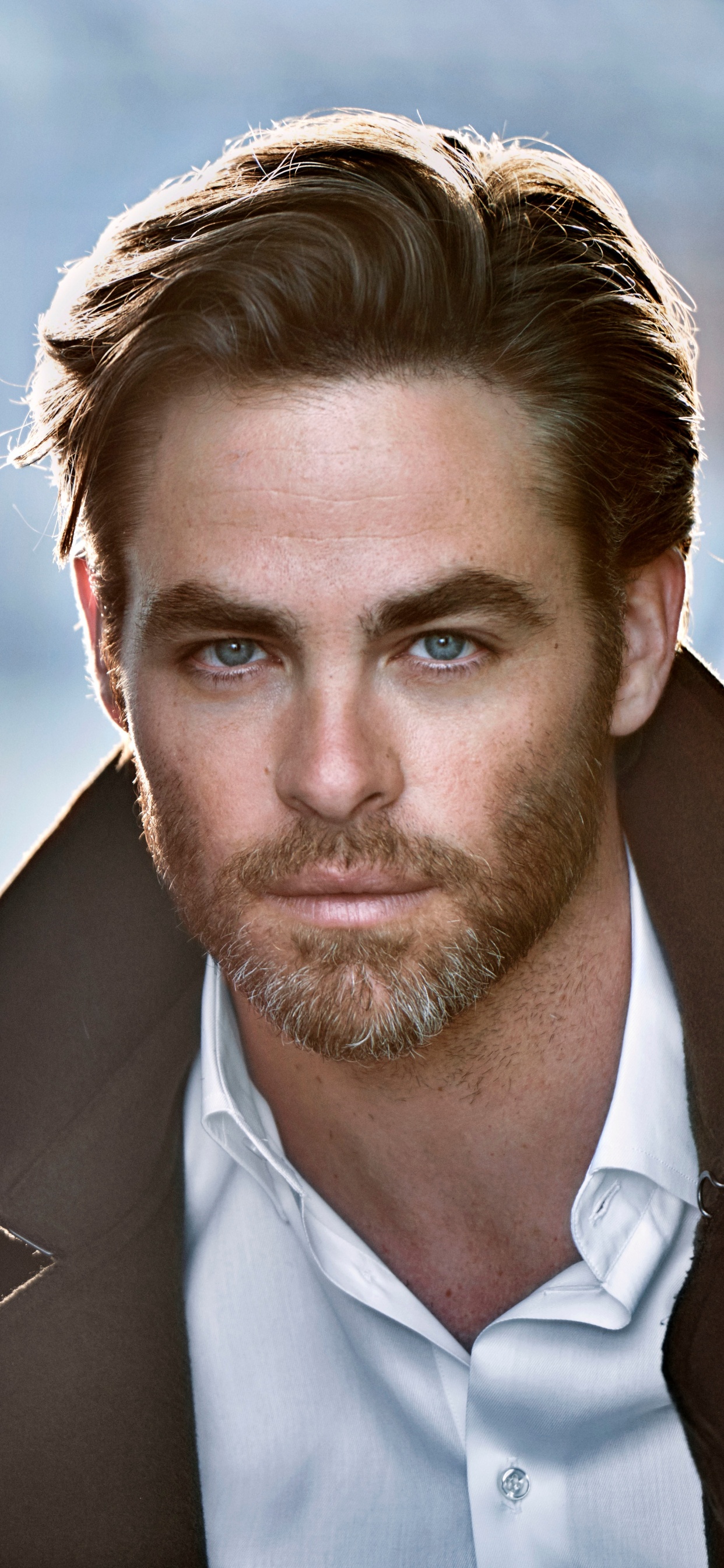 Chris Pine, Hair, Beard, Facial Hair, Perfume. Wallpaper in 1242x2688 Resolution