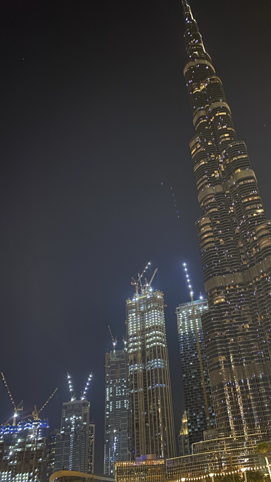 Dubaï, Burj Khalifa, Gratte-ciel, Nuit, Tour de Bloc. Wallpaper in 1080x1920 Resolution