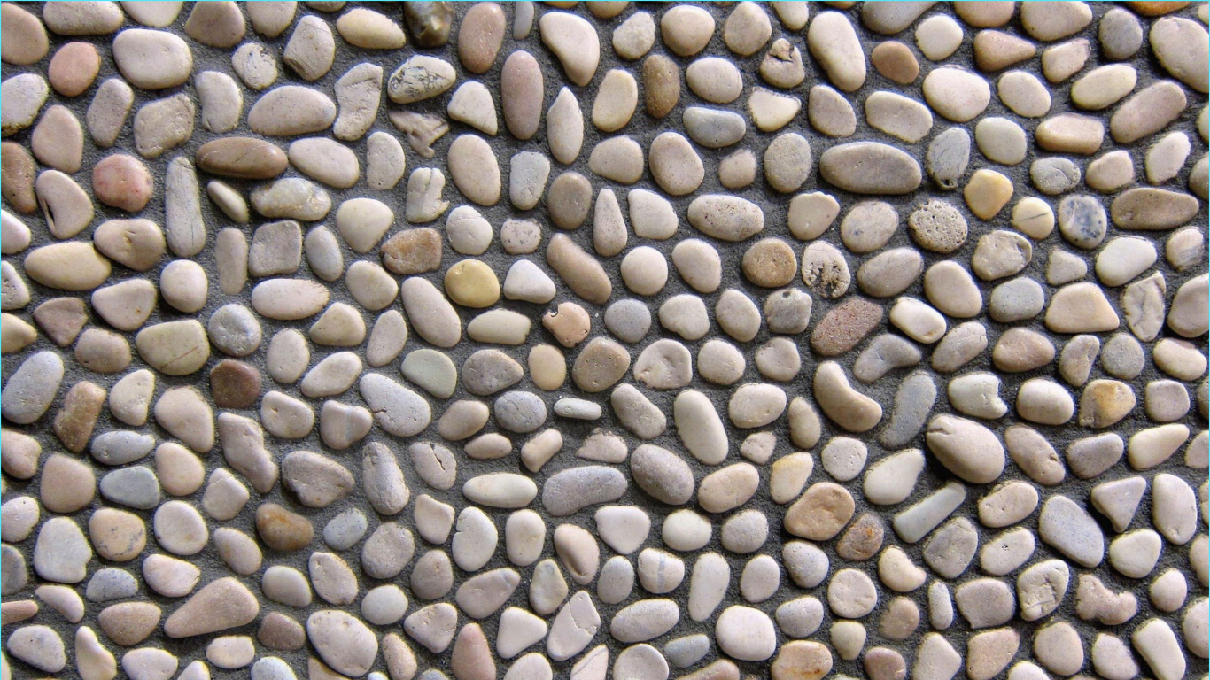 Pierres Brunes et Grises Sur Fond Gris. Wallpaper in 1366x768 Resolution