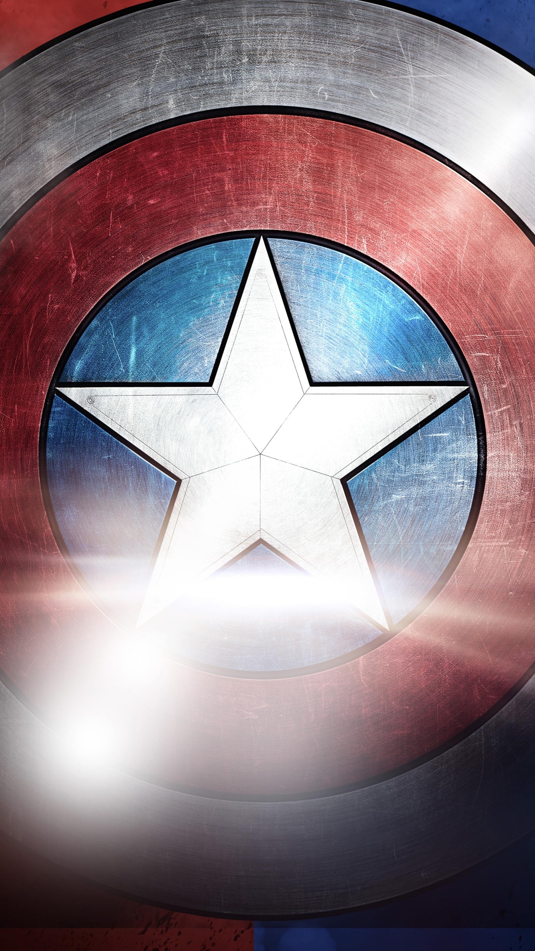 White and Blue Star Logo. Wallpaper in 1080x1920 Resolution