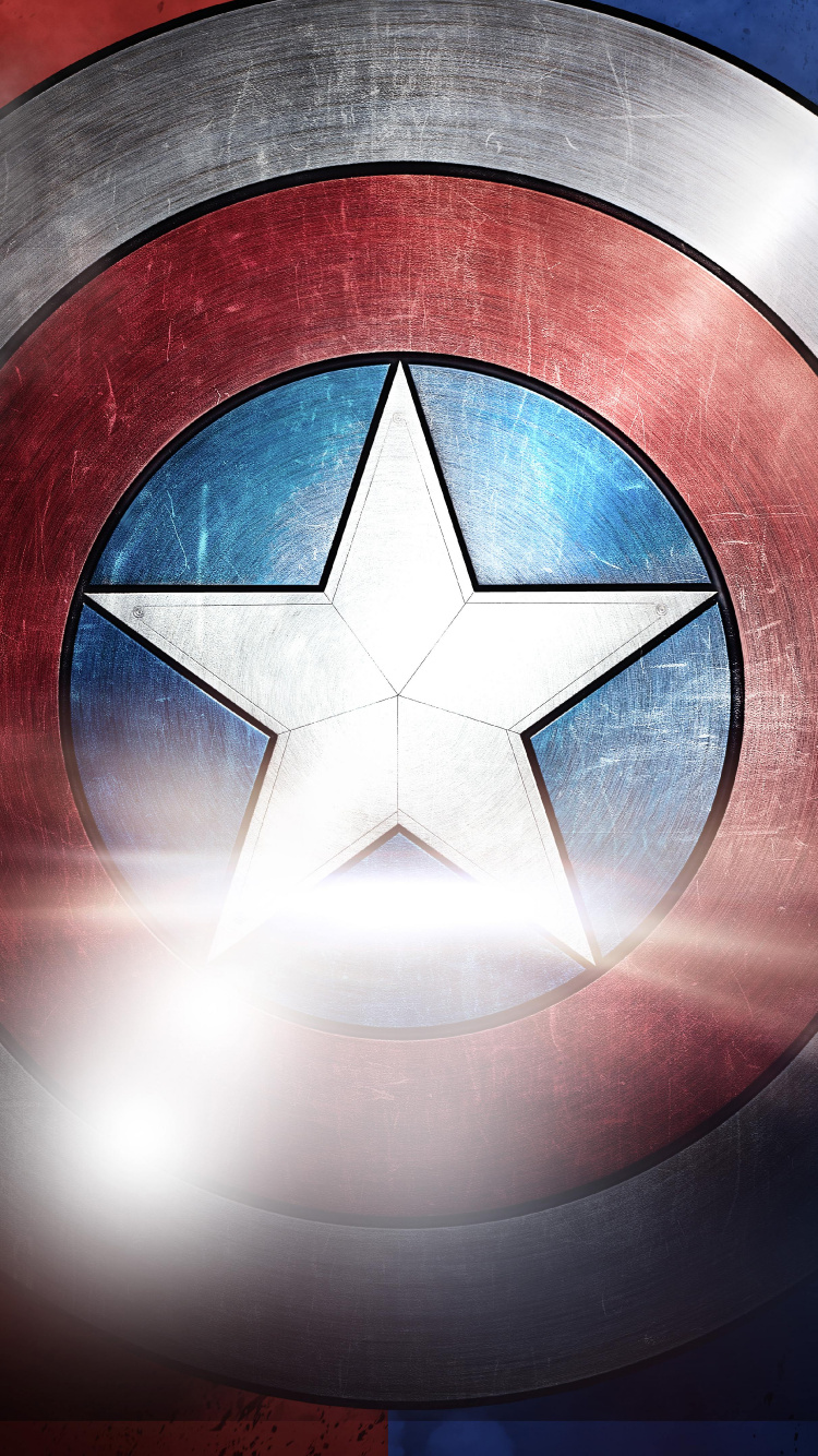 White and Blue Star Logo. Wallpaper in 750x1334 Resolution