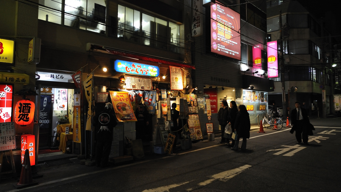 街, 大都会, 购物, 银座, 城市 壁纸 1366x768 允许