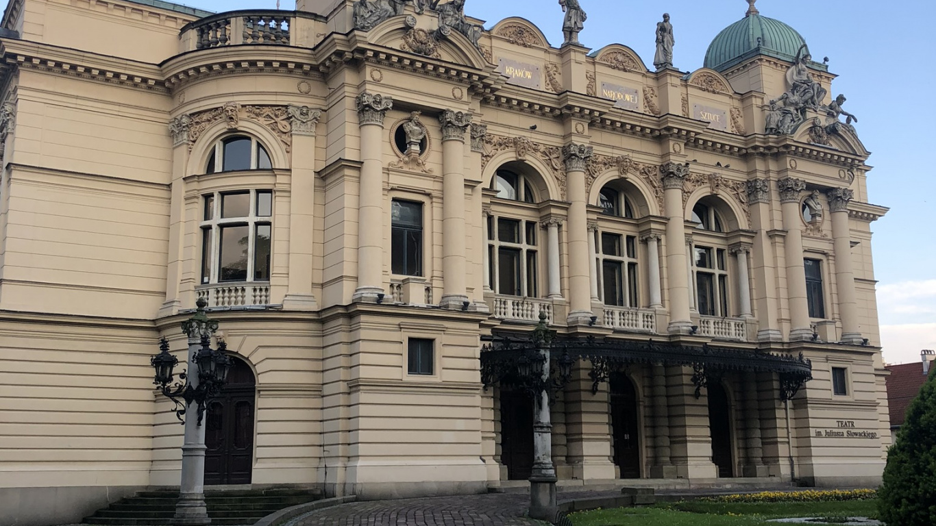 Juliusz Sowacki Theatre, Theater, Baroque, Romanticism, Architecture. Wallpaper in 1366x768 Resolution