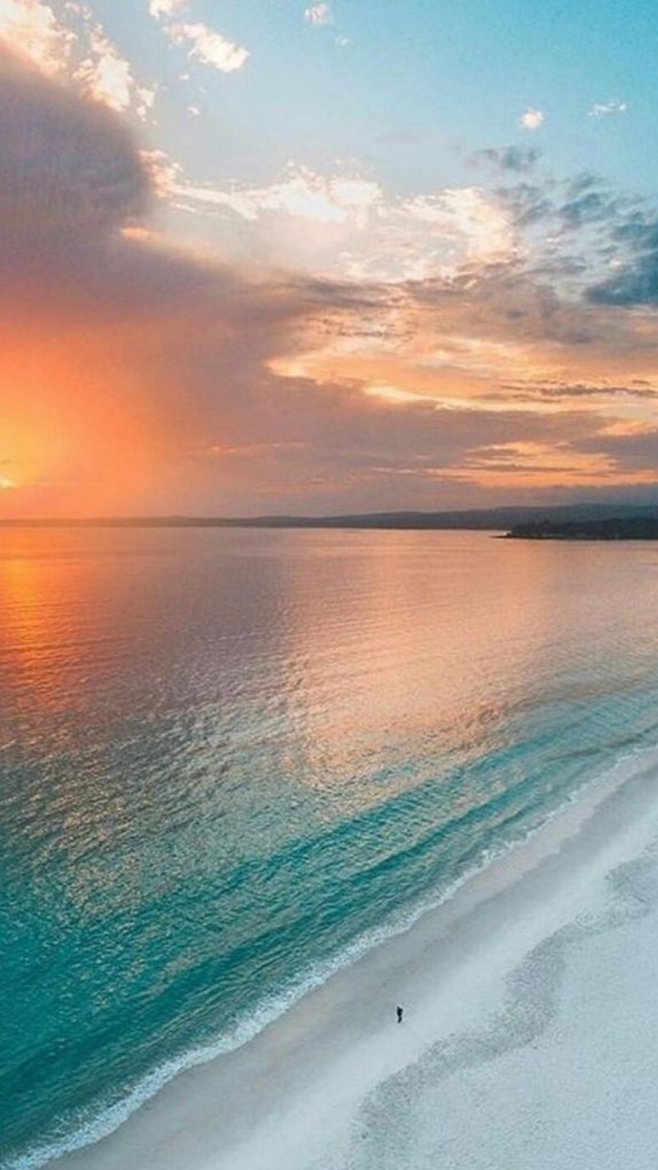 Exotisches Meer, Ozean, Strand, Sonnenuntergang, Meer. Wallpaper in 720x1280 Resolution