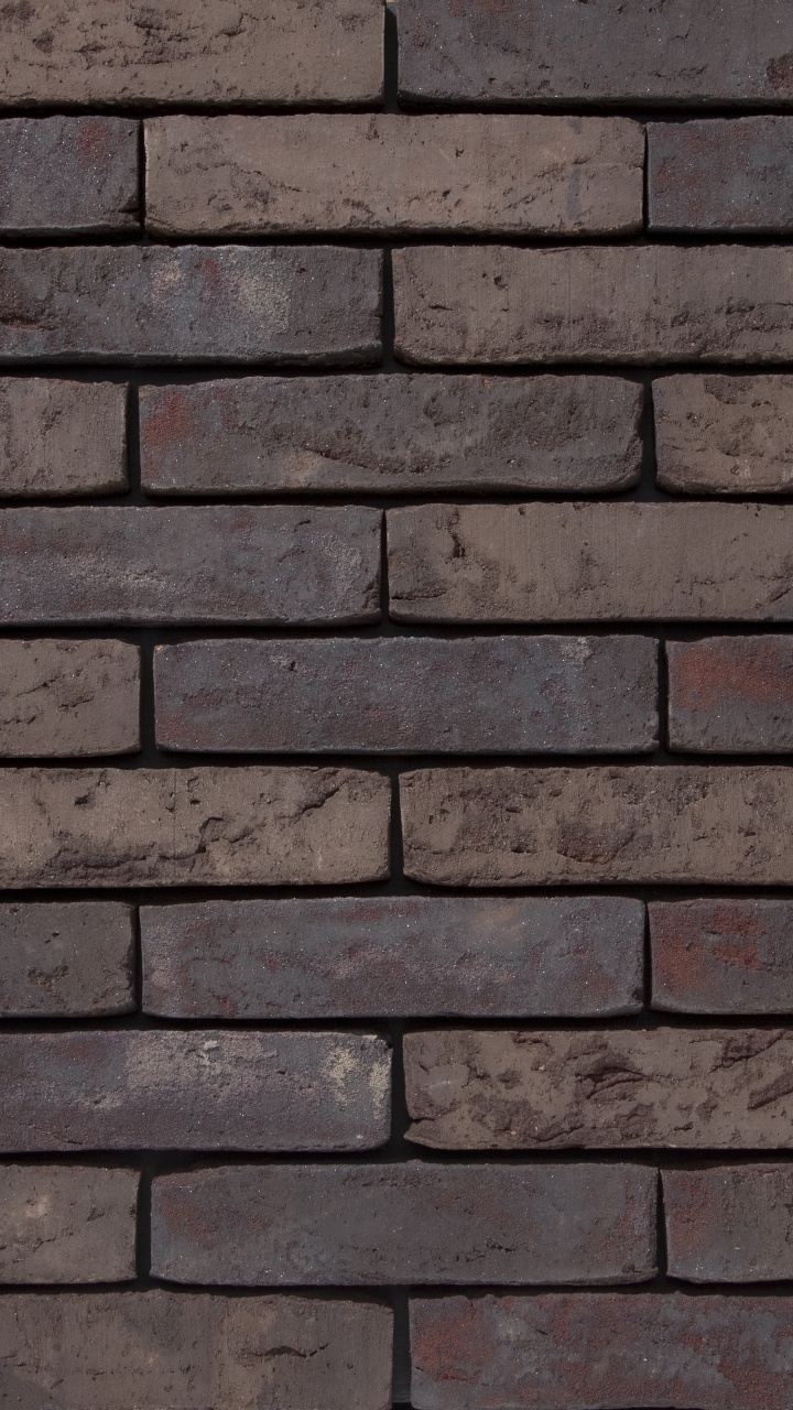 Mur de Briques Brunes et Noires. Wallpaper in 720x1280 Resolution