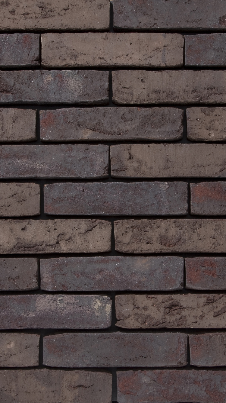 Mur de Briques Brunes et Noires. Wallpaper in 750x1334 Resolution