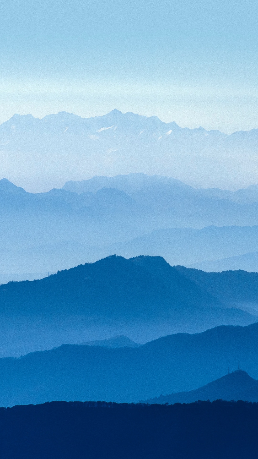 Bergigen Landschaftsformen, Bergkette, Blau, Grat, Hill. Wallpaper in 1080x1920 Resolution