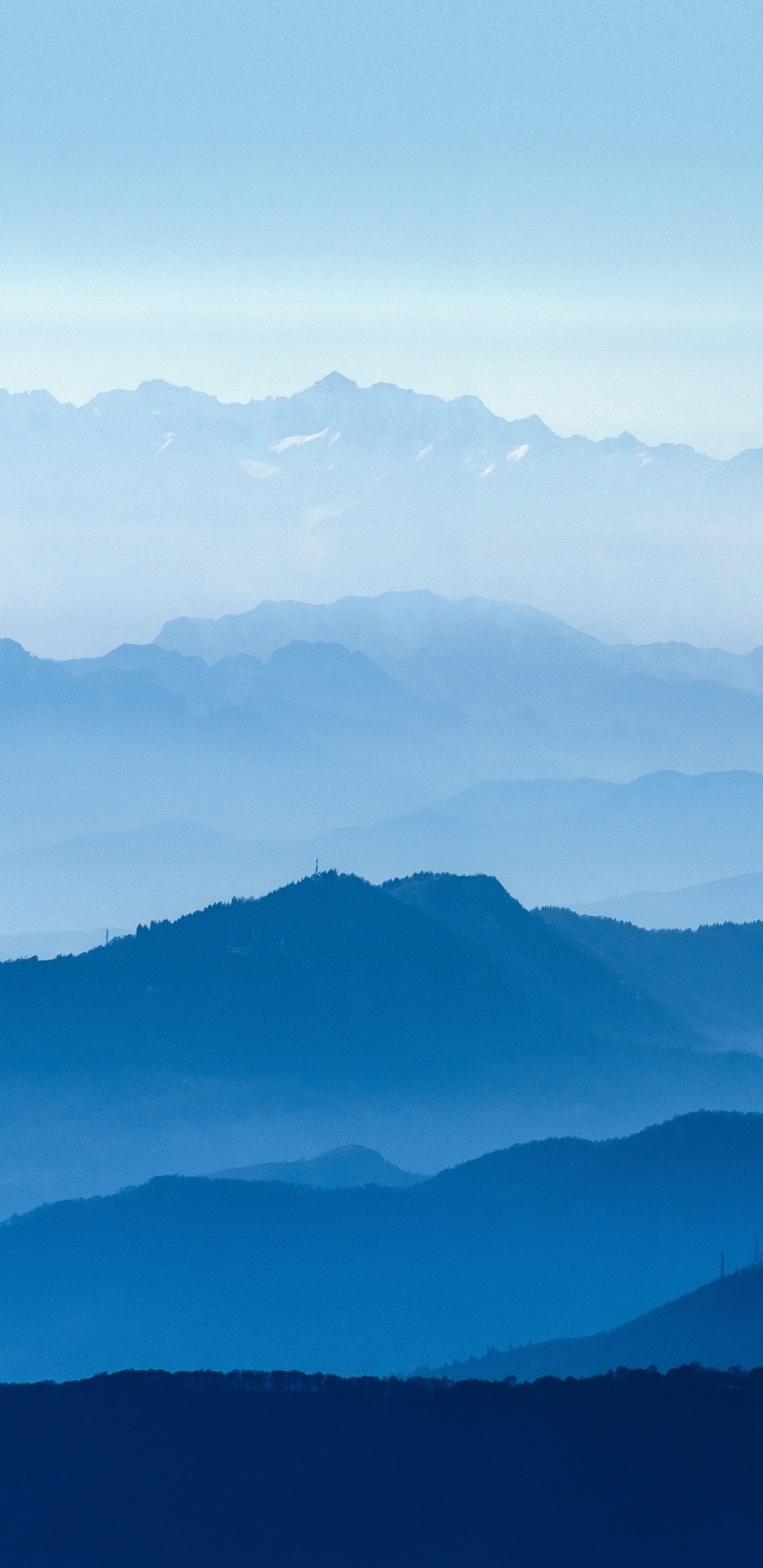 Mountainous Landforms, Mountain, Mountain Range, Blue, Ridge. Wallpaper in 1440x2960 Resolution