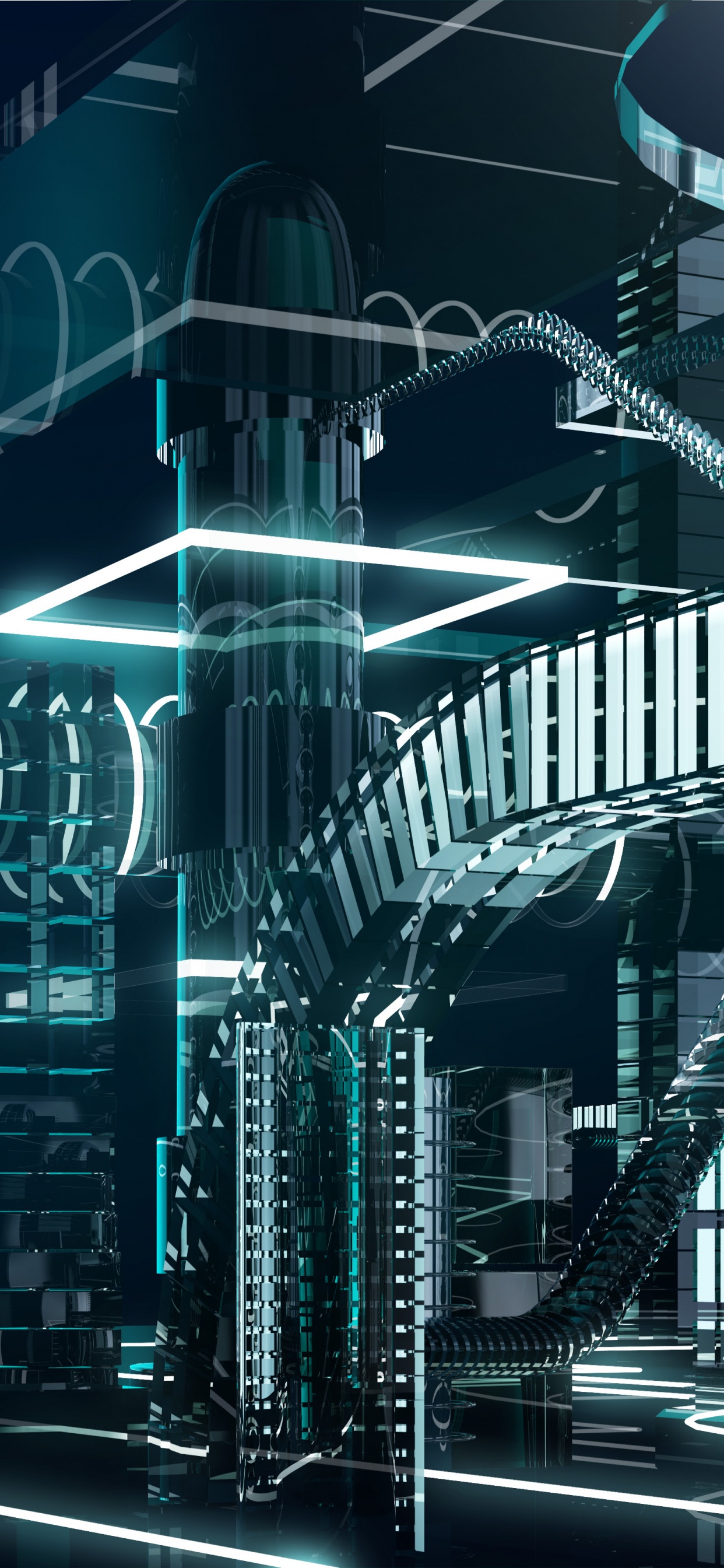 City Buildings With Lights During Night Time. Wallpaper in 1242x2688 Resolution