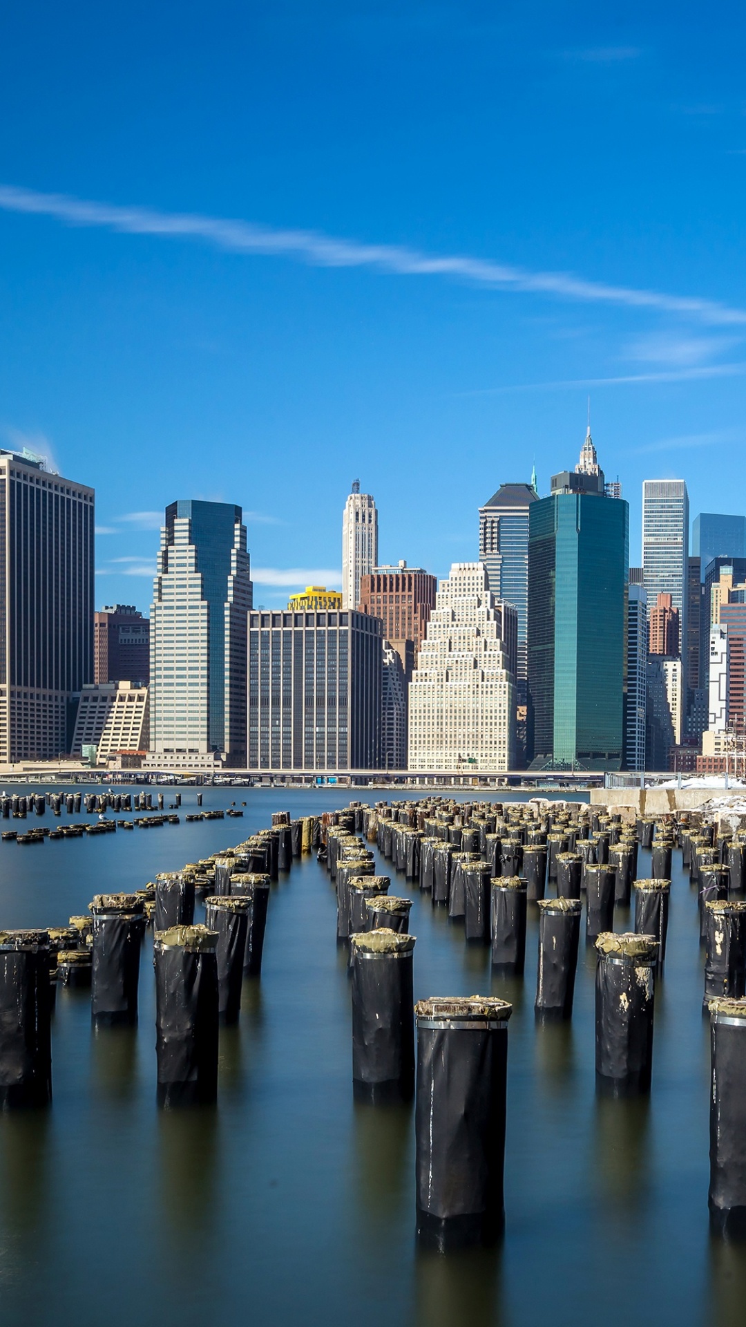 Skyline Der Stadt Unter Blauem Himmel Tagsüber. Wallpaper in 1080x1920 Resolution