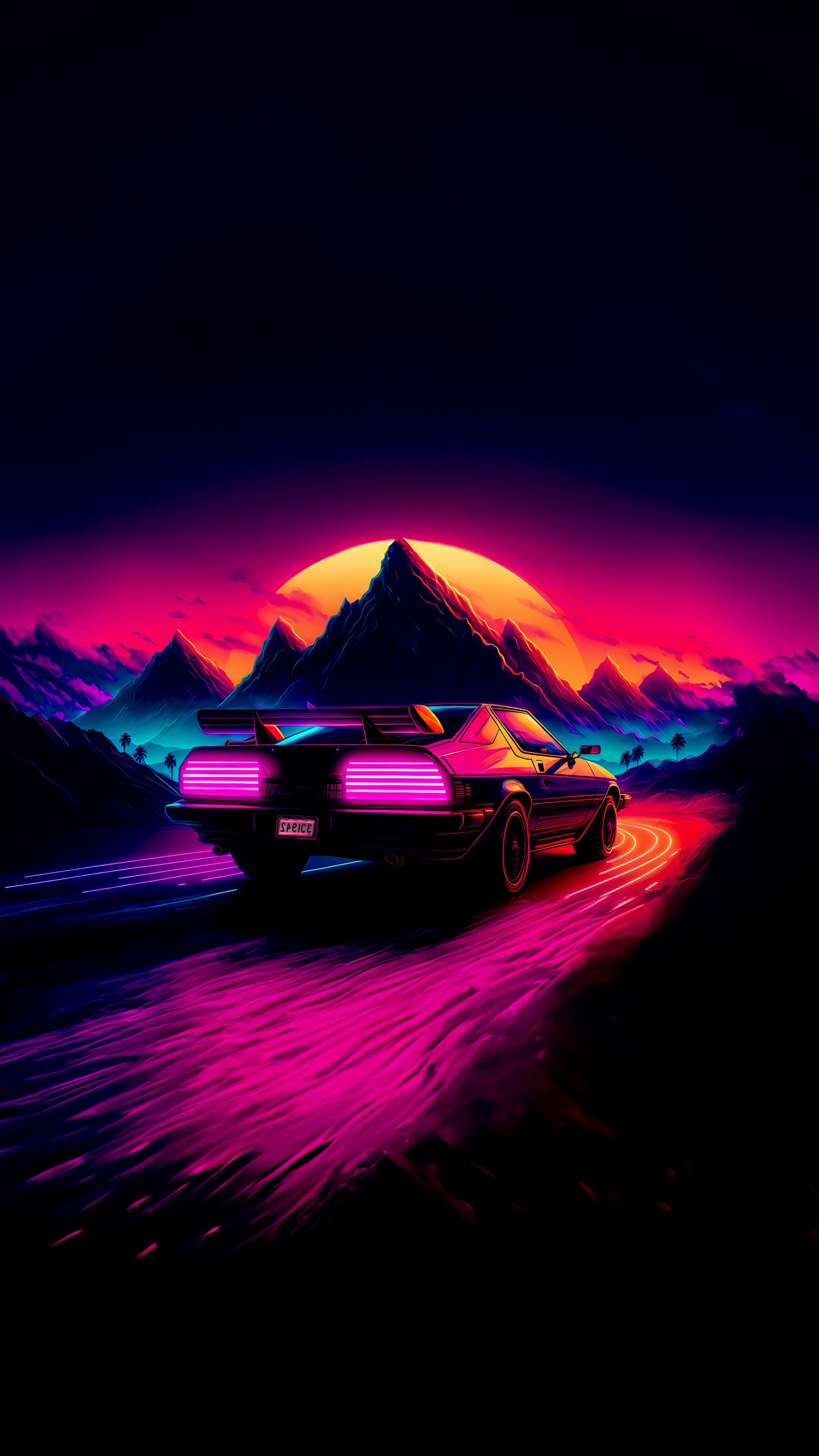 Coche de la Ciudad, Coche, Un Segmento, Iluminación Automotriz, Morado. Wallpaper in 1440x2560 Resolution