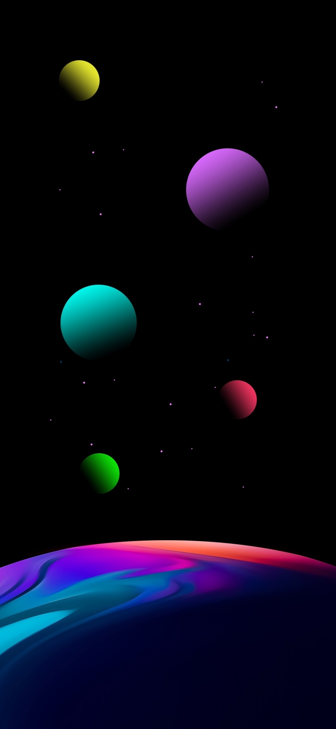 气氛, 光, 性质, 黑色的, Azure 壁纸 1125x2436 允许