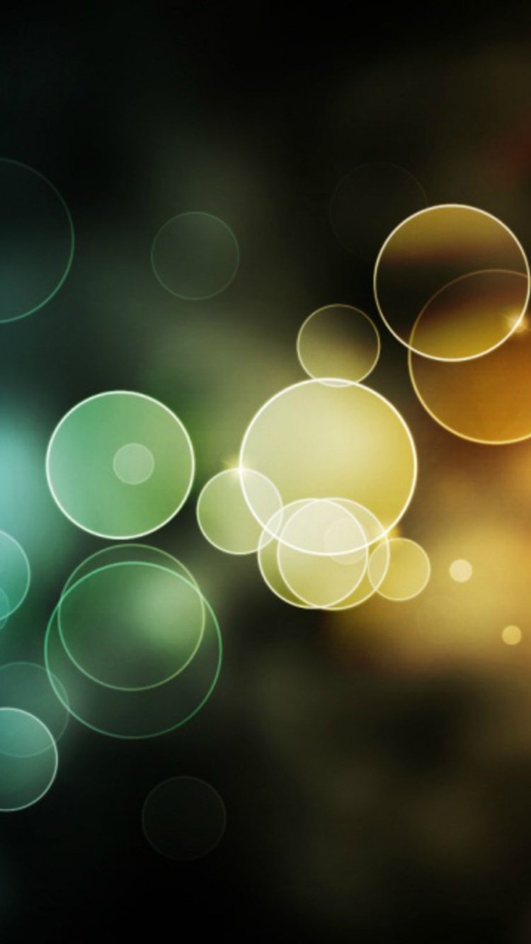 Luces Bokeh Amarillas y Verdes. Wallpaper in 750x1334 Resolution