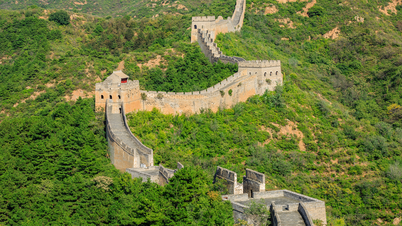 Gray Concrete Building on Top of Hill. Wallpaper in 1366x768 Resolution