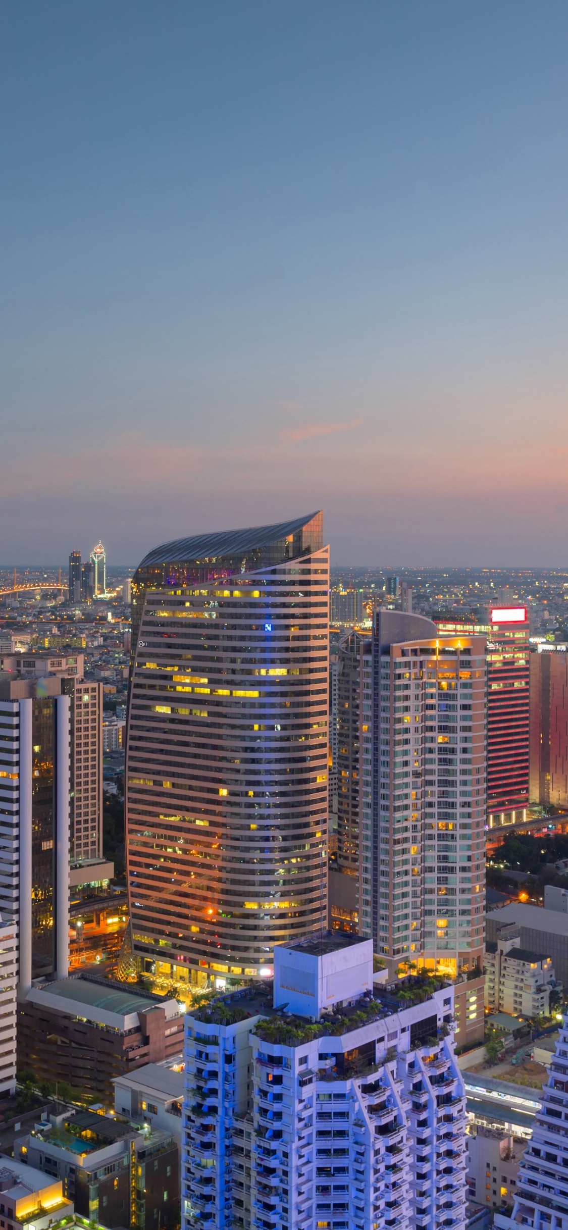 City Bangkok, Bangkok, City, Nonthaburi, Skyscraper. Wallpaper in 1125x2436 Resolution