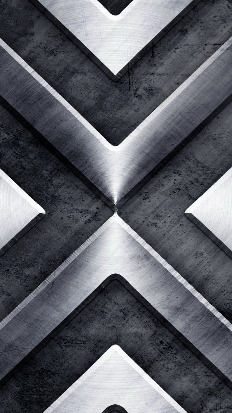 Black and White Chevron Pattern. Wallpaper in 750x1334 Resolution