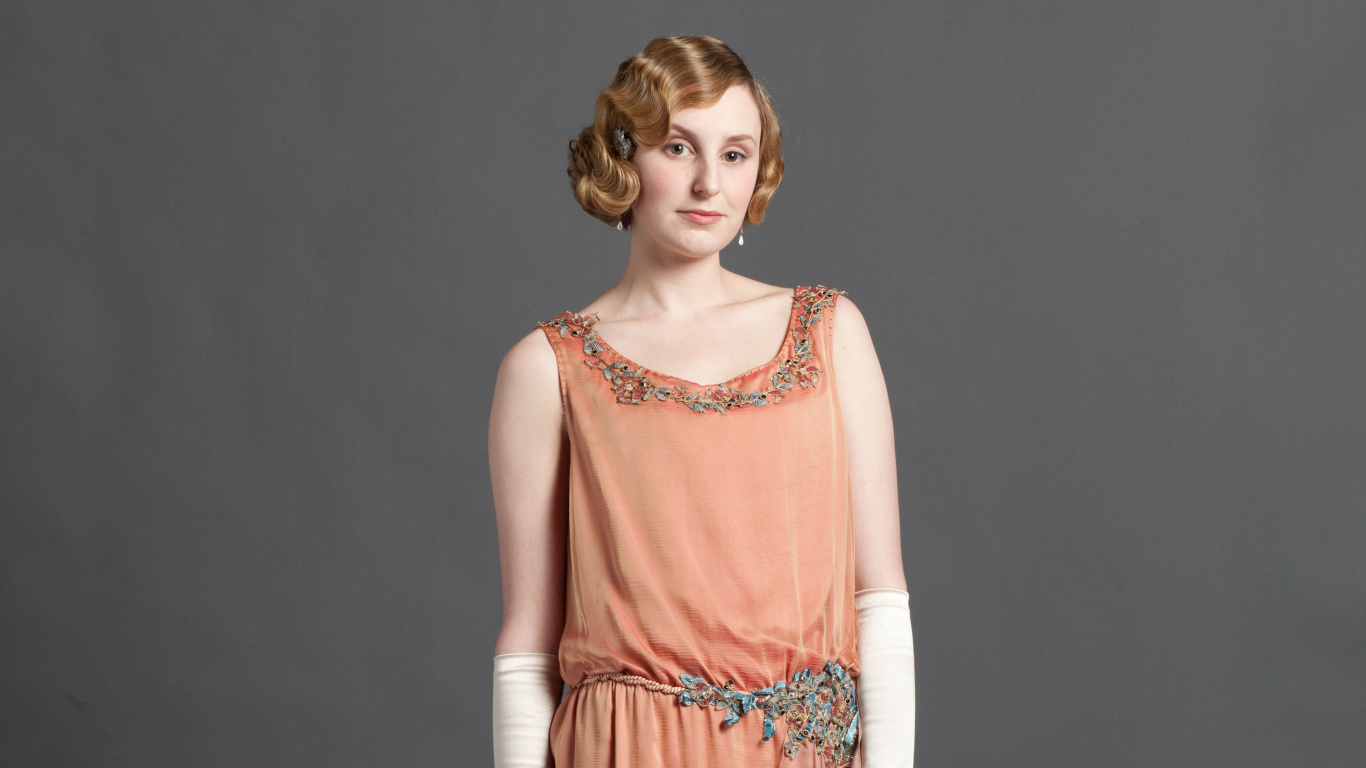 Laura Carmichael, Lady Edith Crawley, Downton Abbey, Dress, Clothing. Wallpaper in 1366x768 Resolution