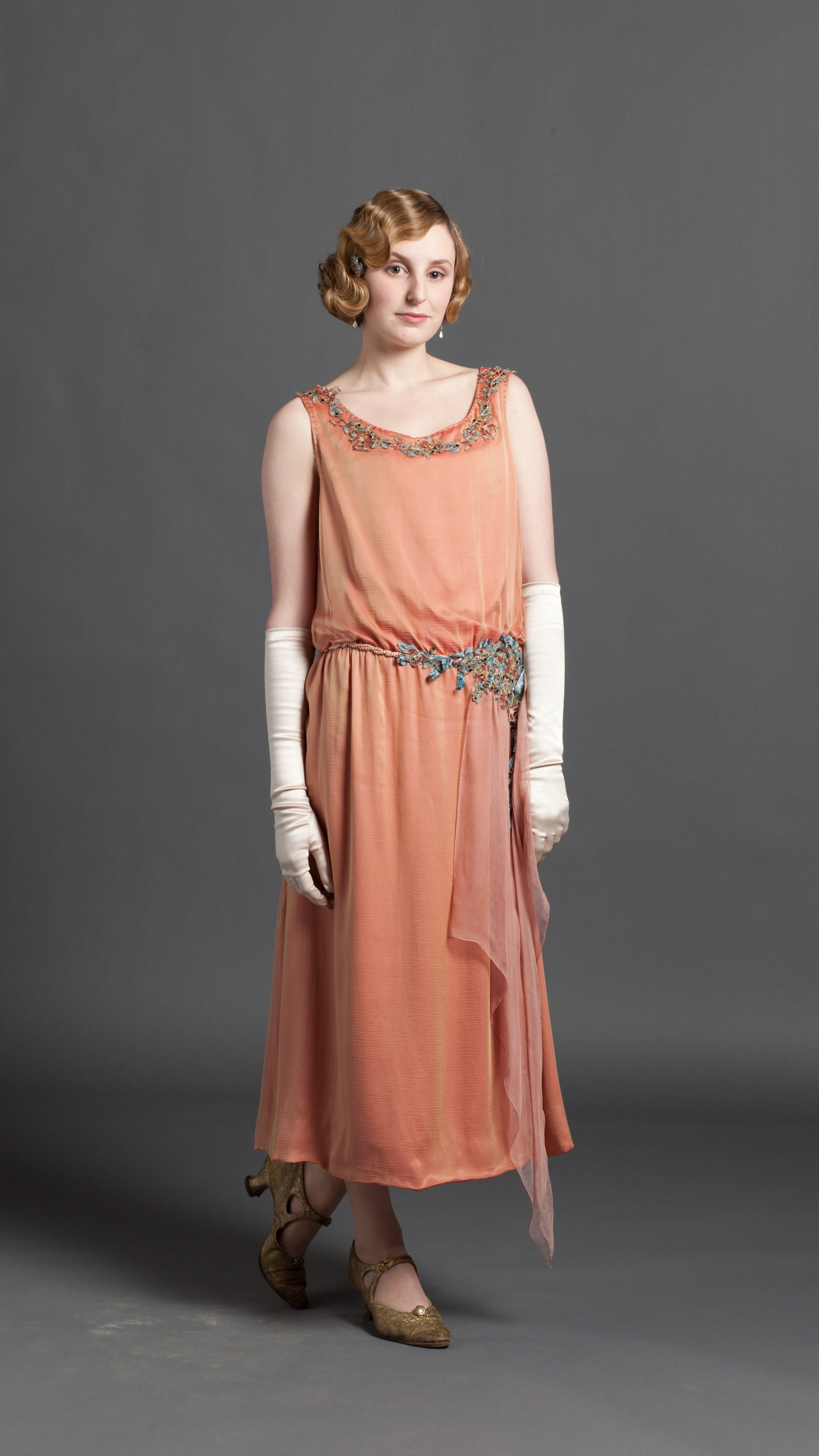 Laura Carmichael, Lady Edith Crawley, Downton Abbey, Dress, Clothing. Wallpaper in 1440x2560 Resolution
