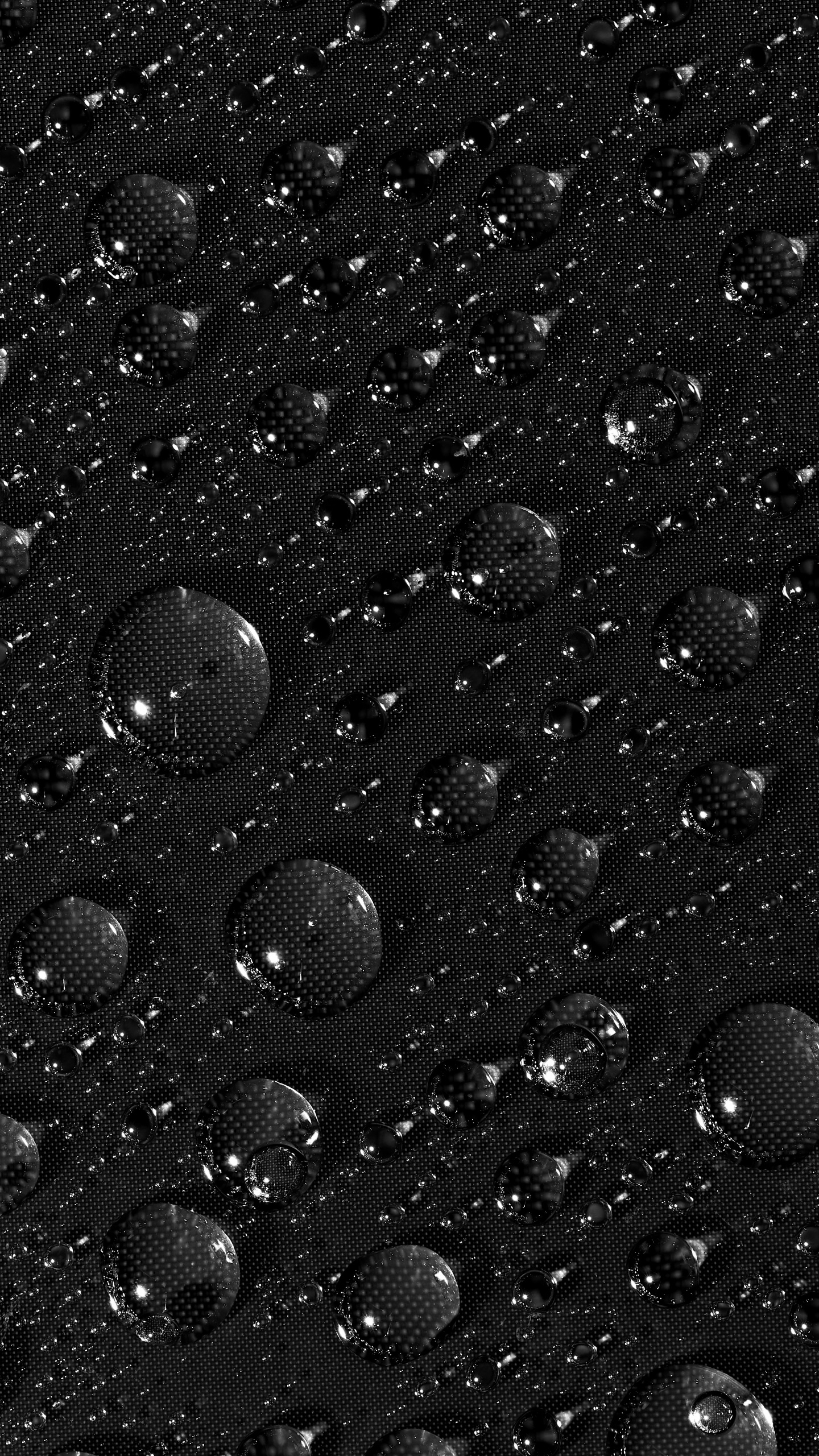 Rain, Drop, Water, Black and White, Atmosphere. Wallpaper in 1440x2560 Resolution