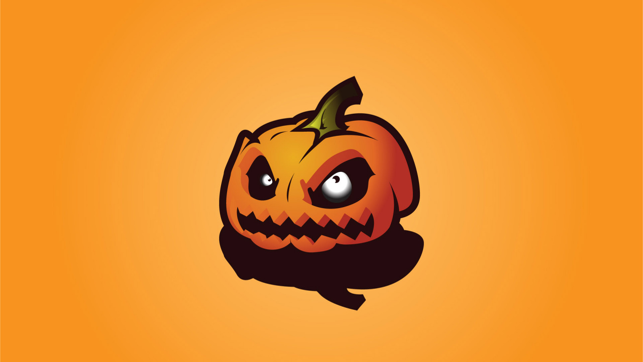 Orange, Calabaza, Cartoon, Halloween Jack-O-Laternen, Laterne. Wallpaper in 1280x720 Resolution
