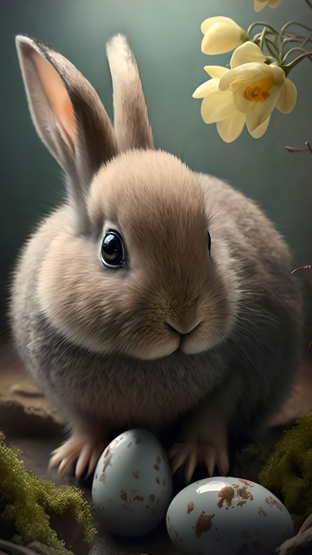 Rabbit, White, Light, Ear, Rabbits and Hares. Wallpaper in 1080x1920 Resolution