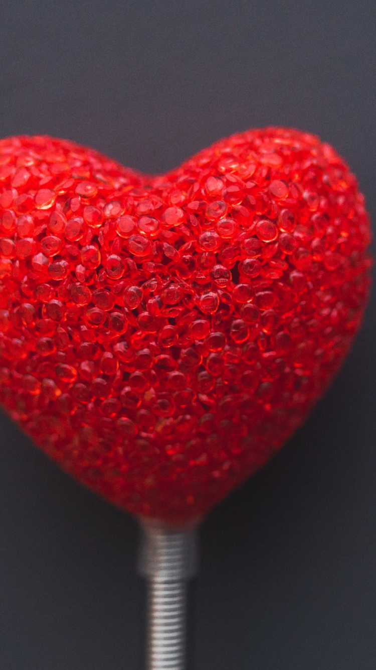 Heart, Red, Strawberry, Love, Strawberries. Wallpaper in 750x1334 Resolution