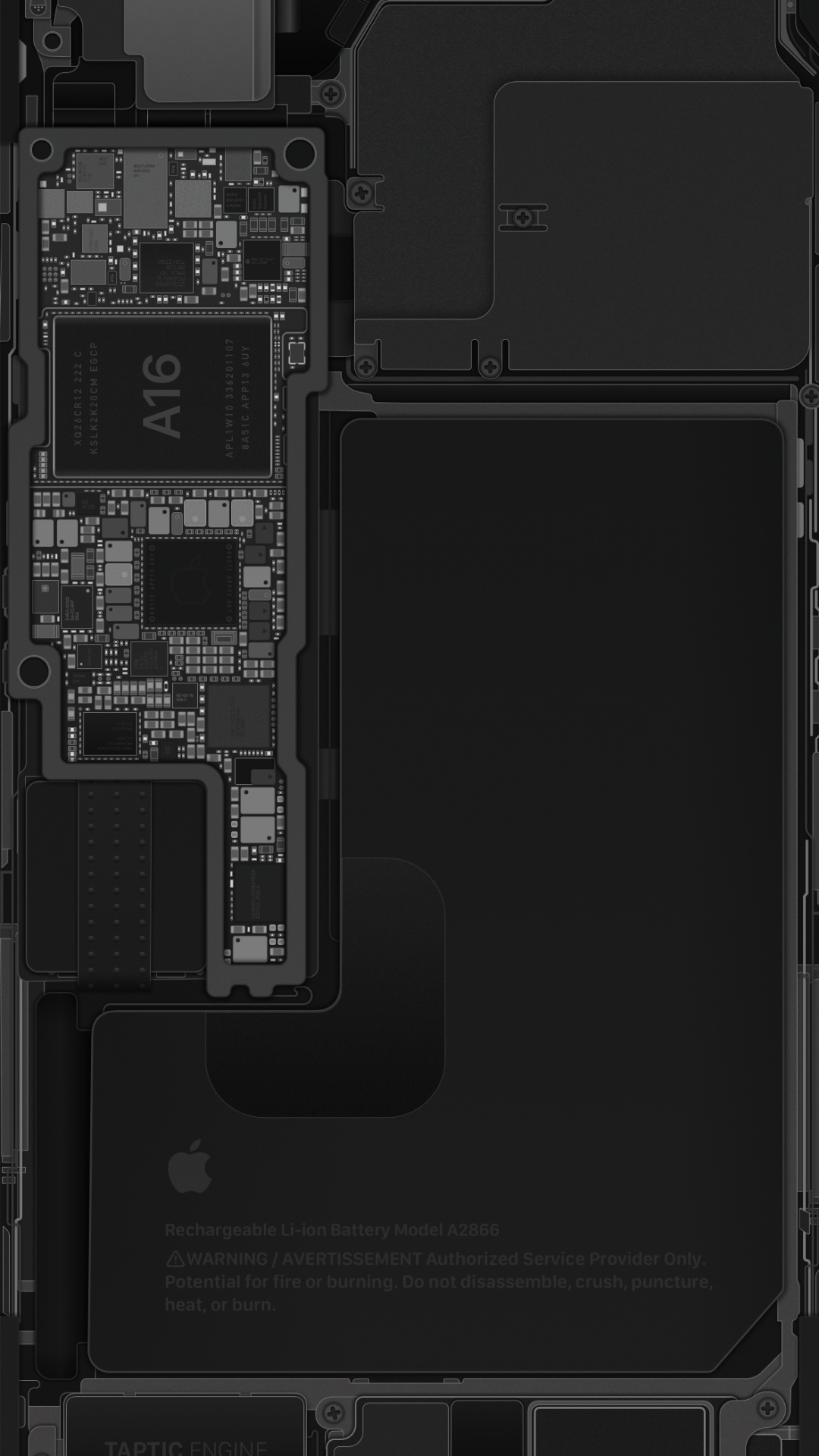 IPhone 14 Pro Schematic – Space Black. Wallpaper in 1080x1920 Resolution