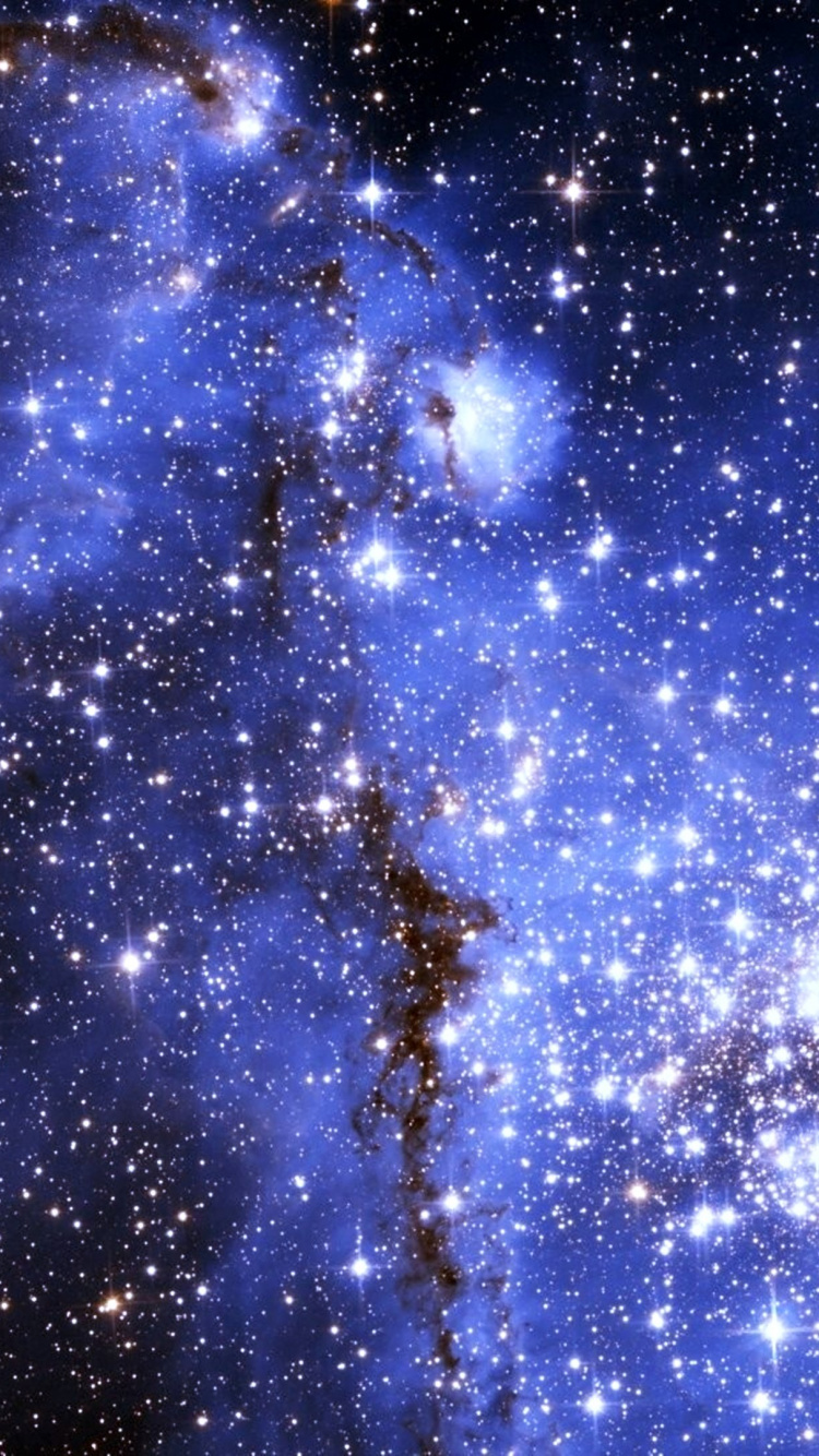 Noche Estrellada Azul y Blanca. Wallpaper in 750x1334 Resolution