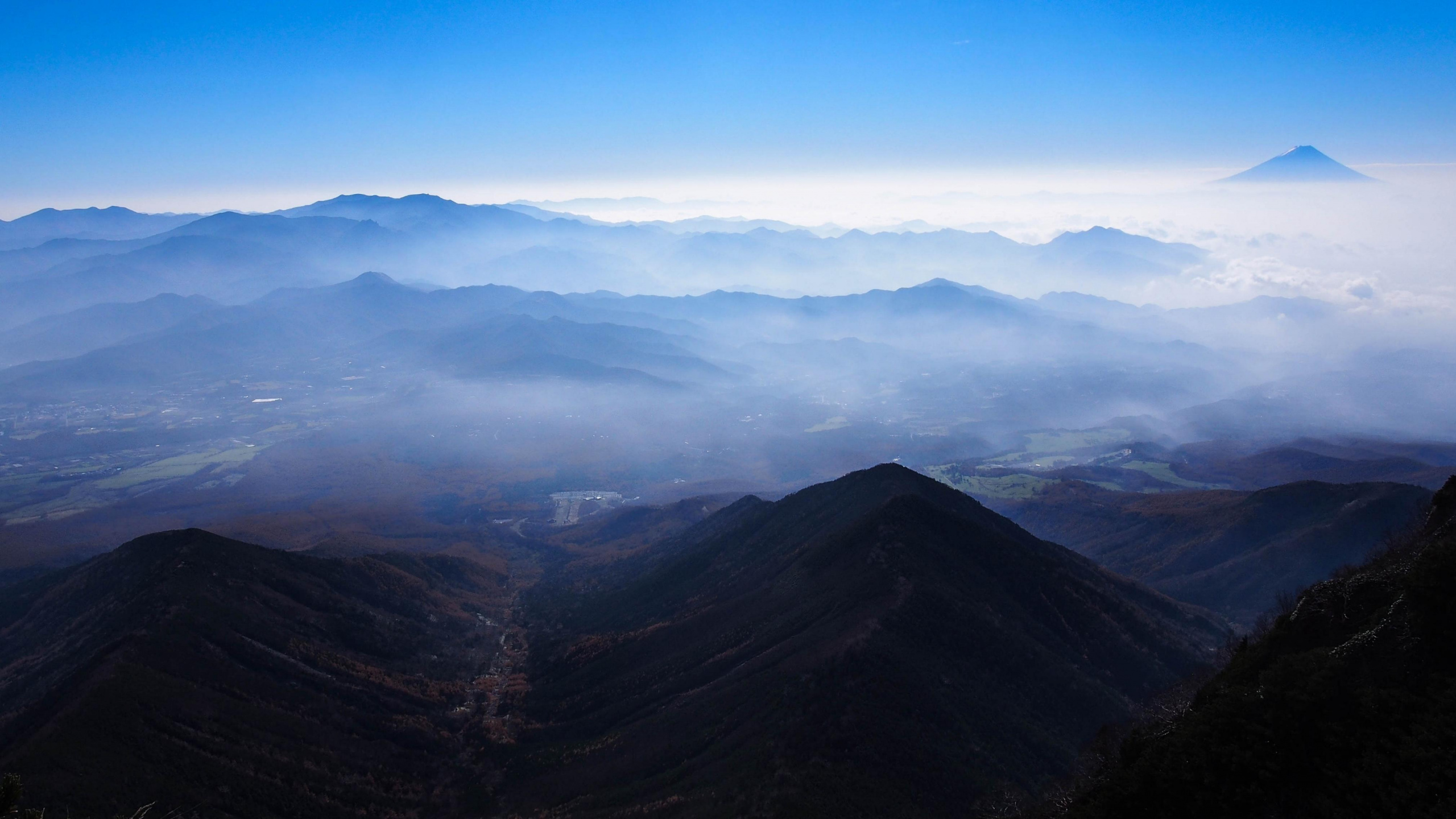 富士山, 山脉, 多山的地貌, 高地, 荒野 壁纸 2560x1440 允许