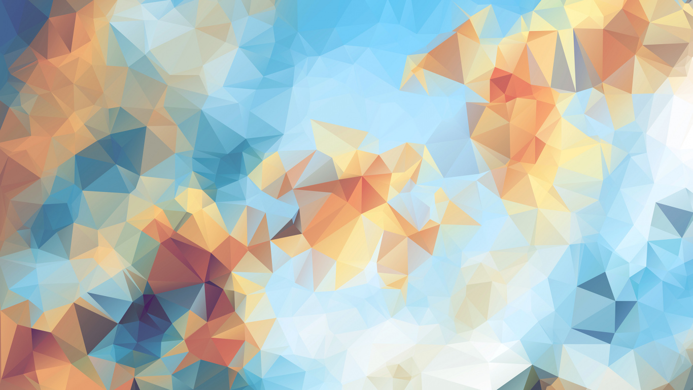 Pintura Abstracta Blanca Naranja y Azul. Wallpaper in 1366x768 Resolution