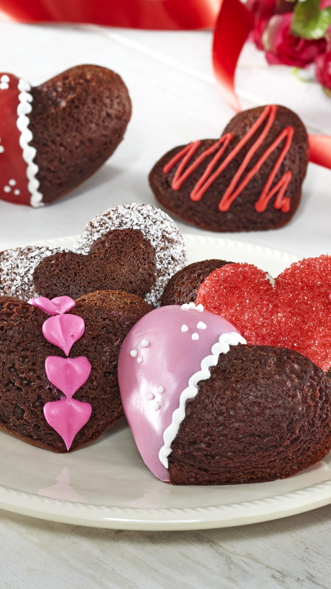Pastel de Chocolate, Postre, el Día de San Valentín, Chocolate, Alimento. Wallpaper in 1080x1920 Resolution